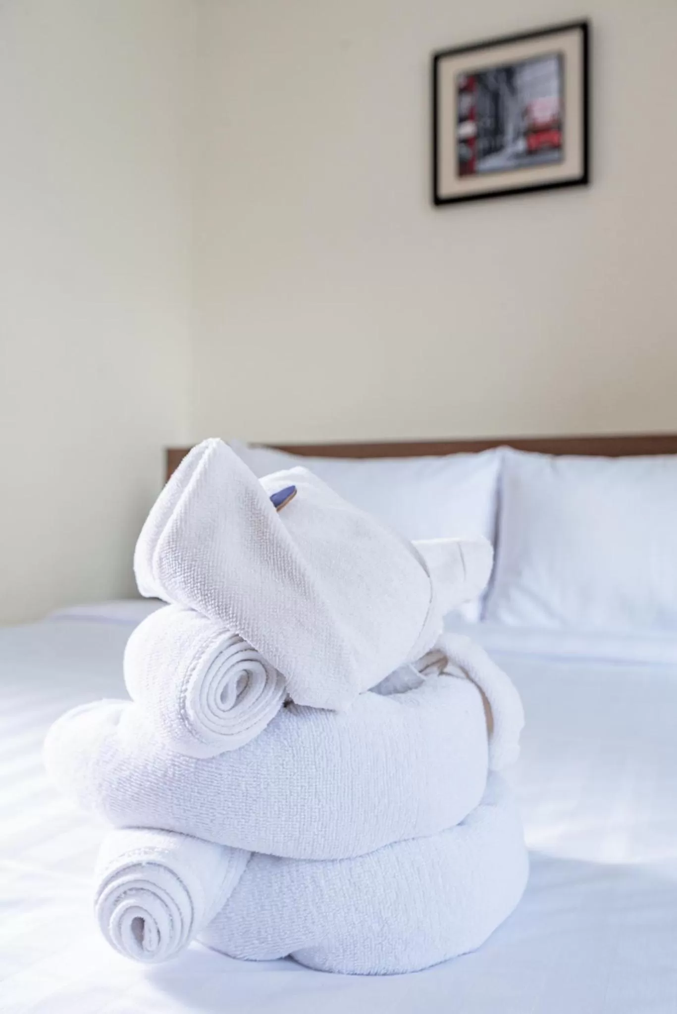 Bed in Sovereign Group Hotel at Pratunam