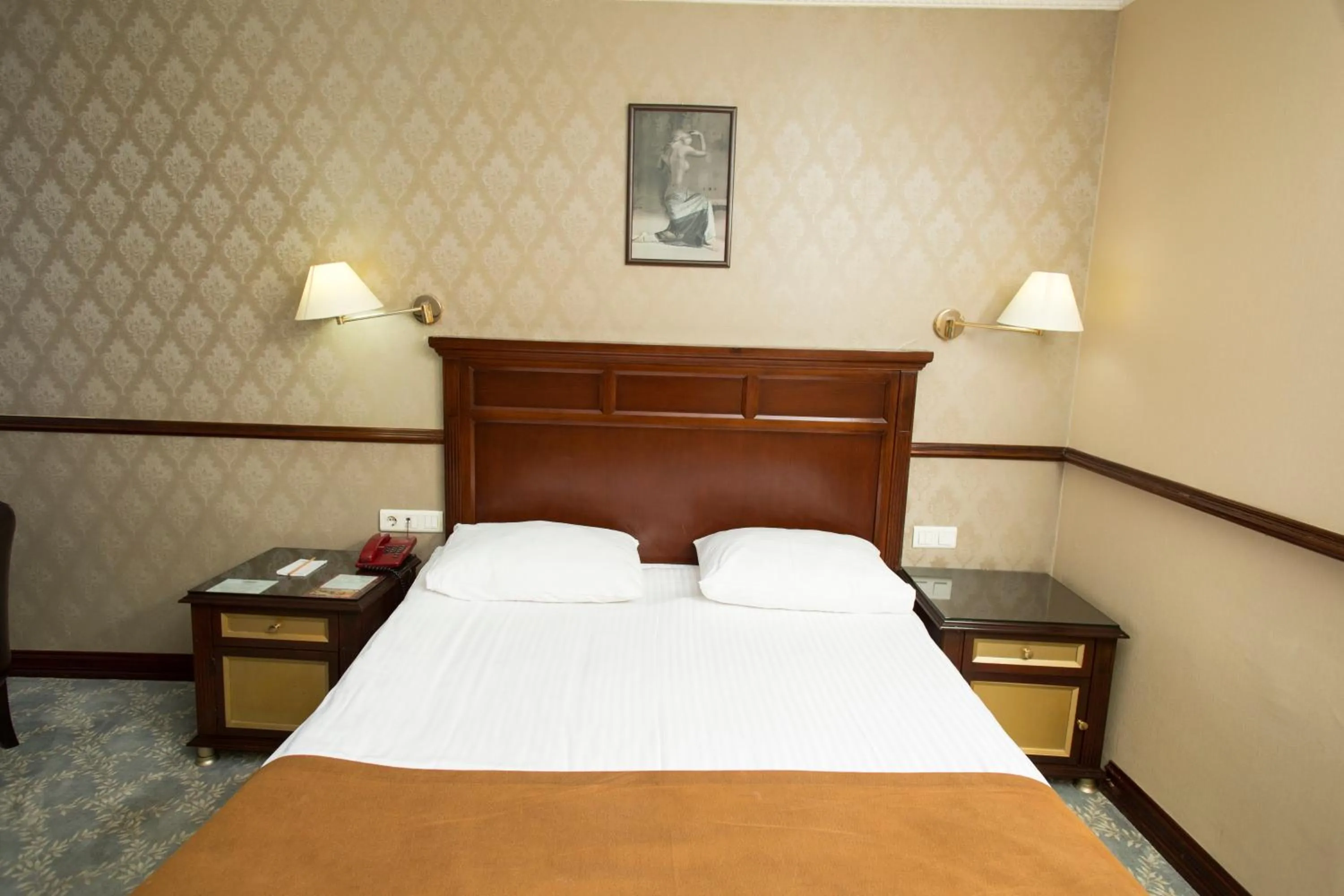 Decorative detail, Bed in Topkapi Inter Istanbul Hotel