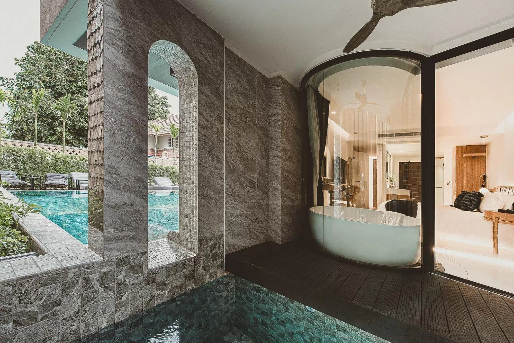 Pool view in THEE Vijit Lanna by TH District