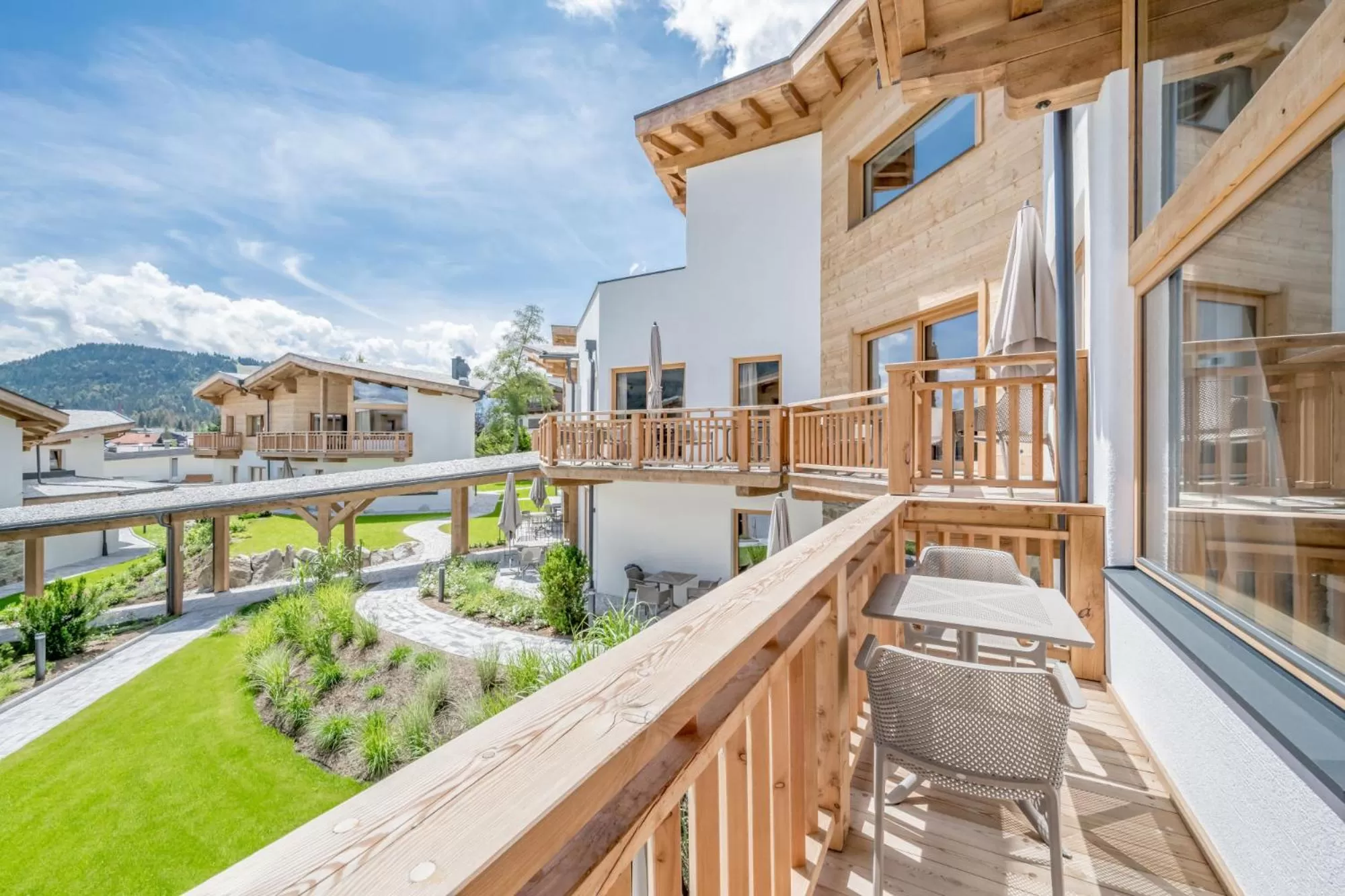 Balcony/Terrace in AlpenParks Chalet & Apartment Alpina Seefeld