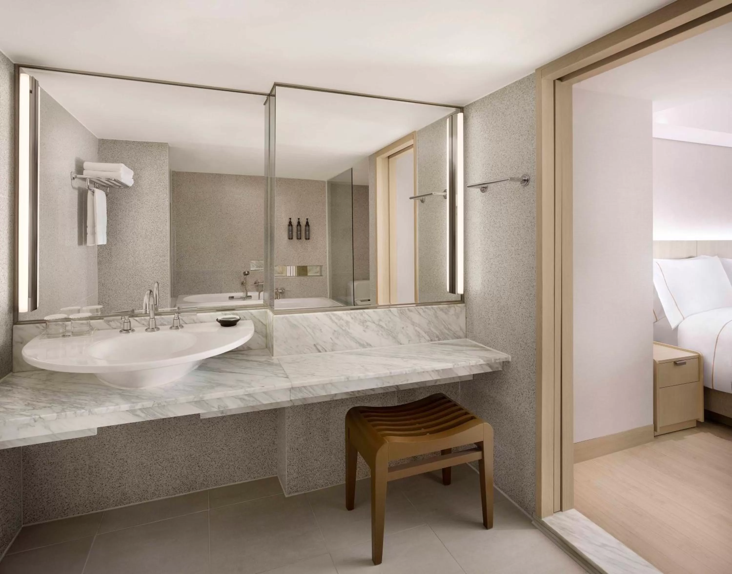 Bathroom, Bed in The Westin Josun Busan