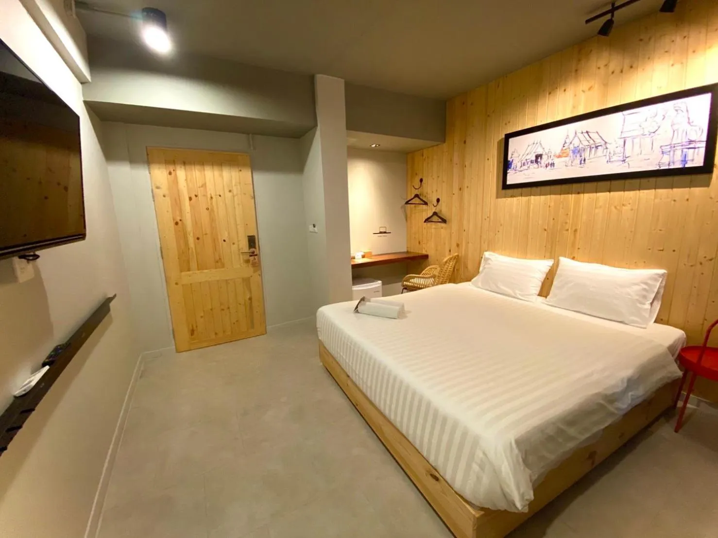 Photo of the whole room, Bed in P24 at Kaset