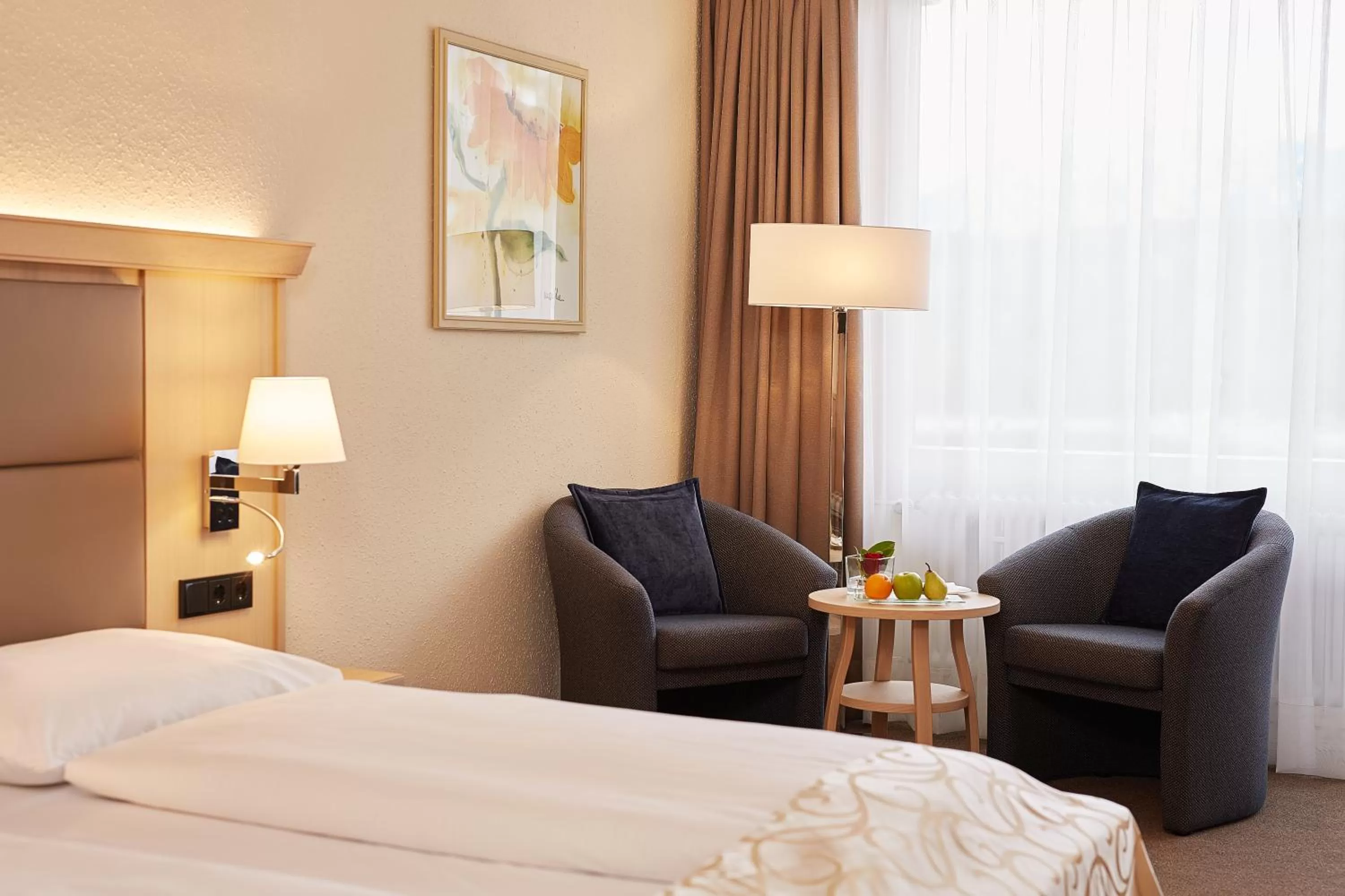 Living room, Bed in Eibsee Hotel