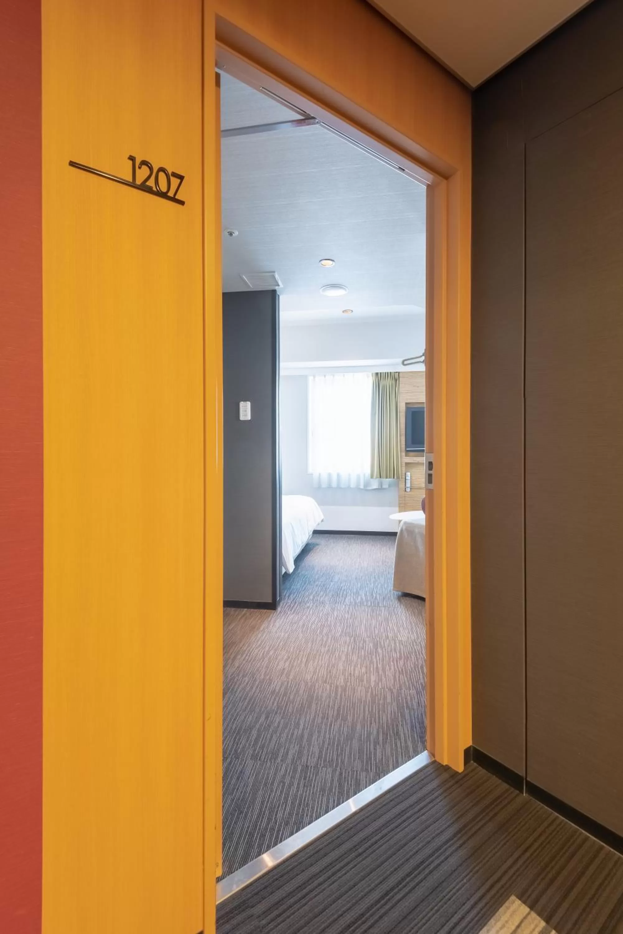 Decorative detail, Bed in E Hotel Higashi Shinjuku