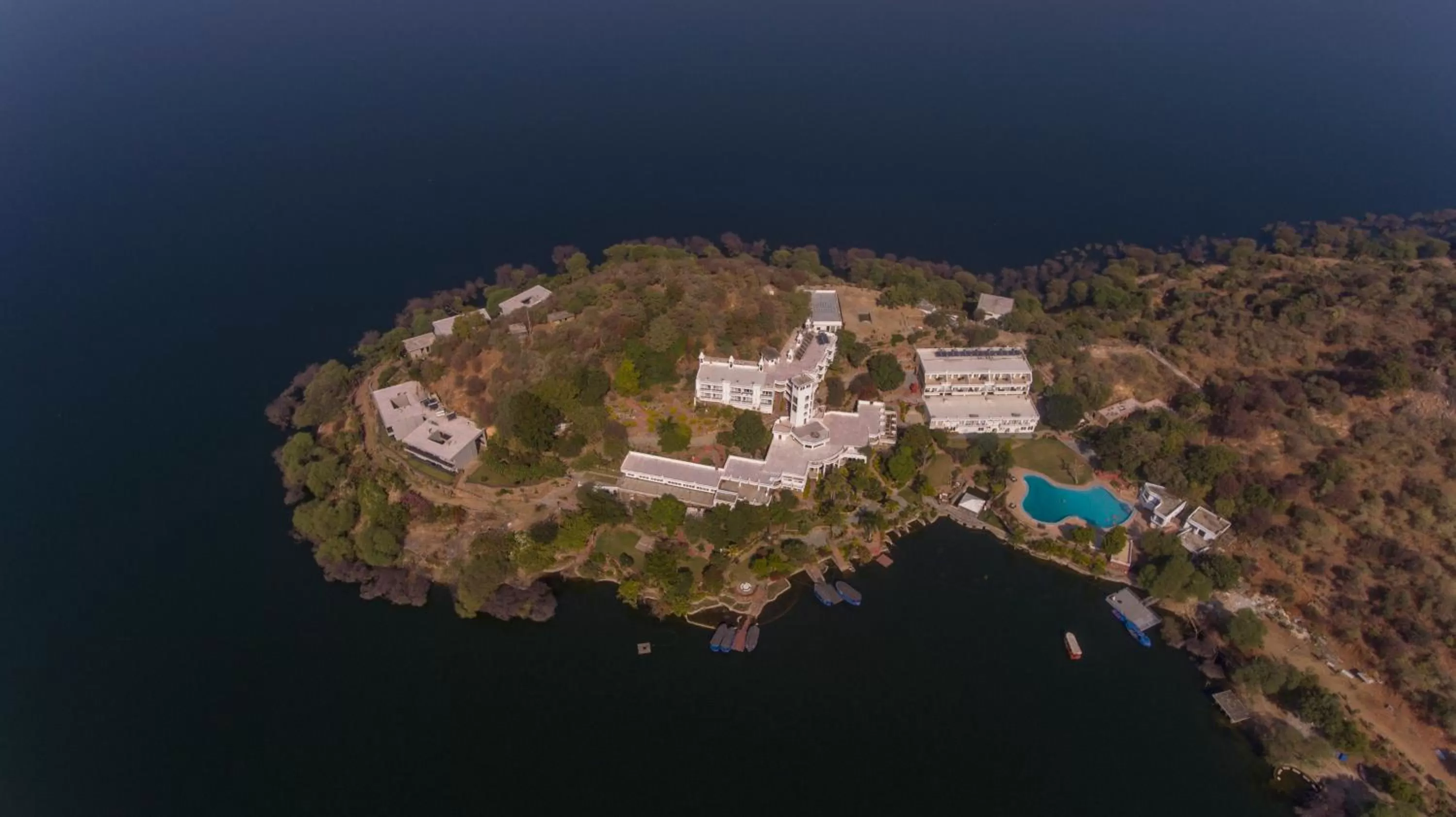 Bird's eye view in Jaisamand Island Resort