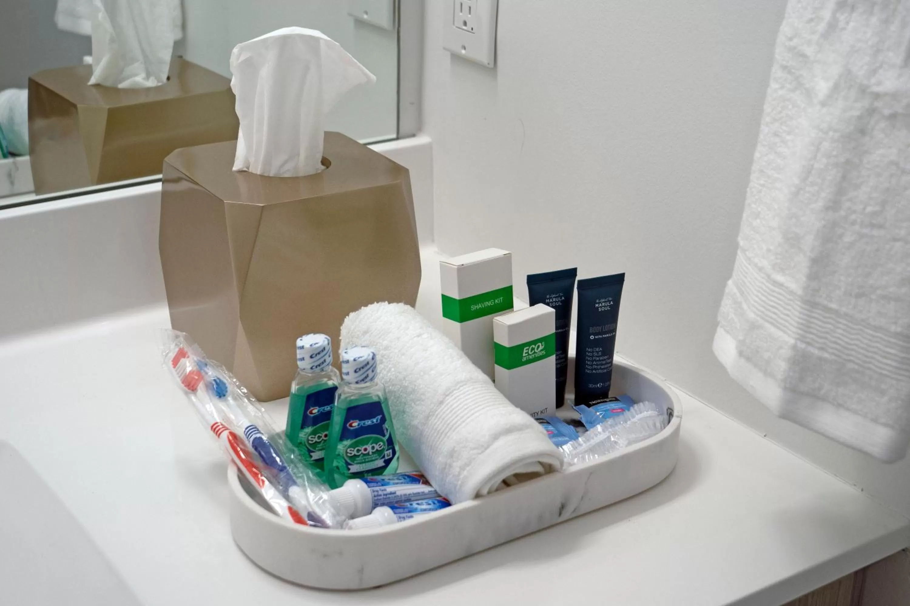 Bathroom in Luxury Furnished Apartments by Hyatus Downtown at Yale