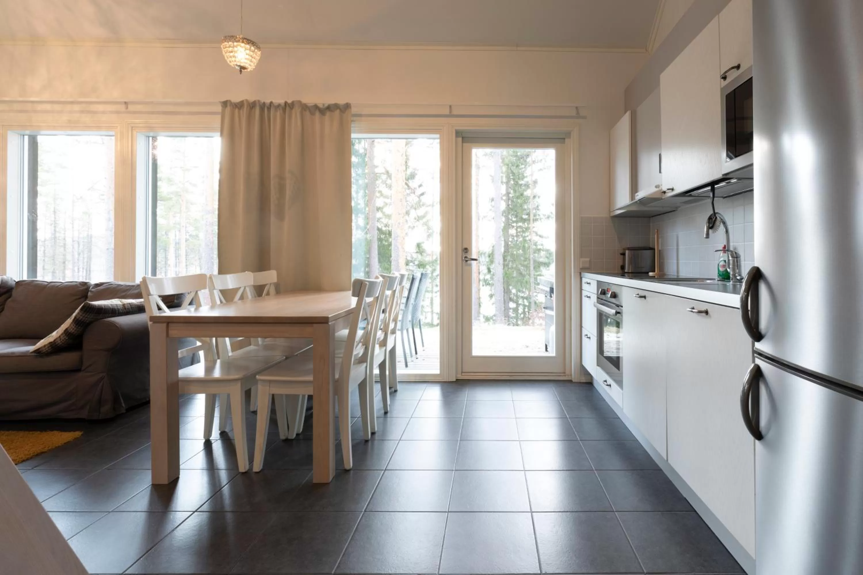 Kitchen or kitchenette in Varjola Holiday Center