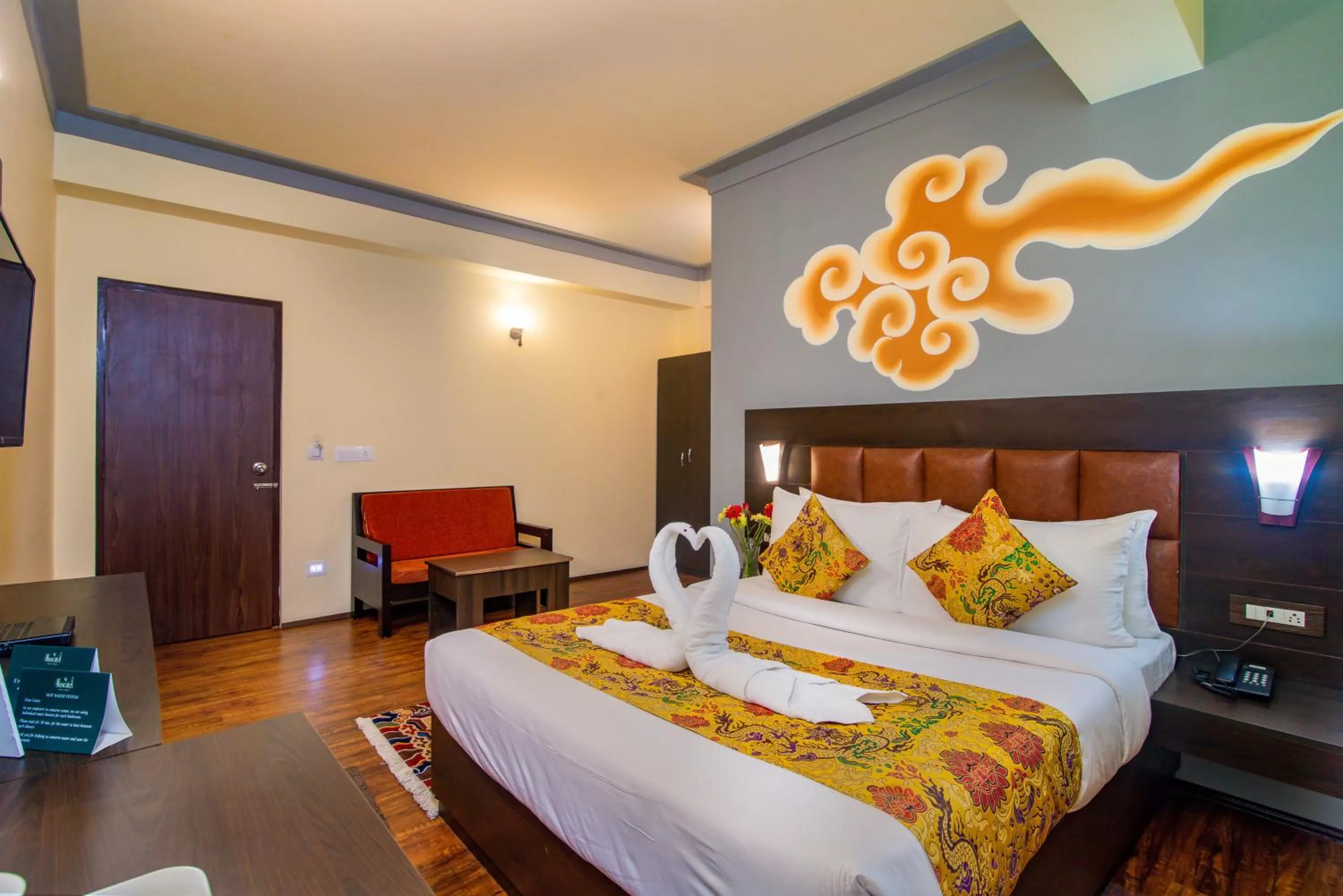 Bedroom, Bed in Muscatel Grand Silkroute - 300 Mts from MG Marg