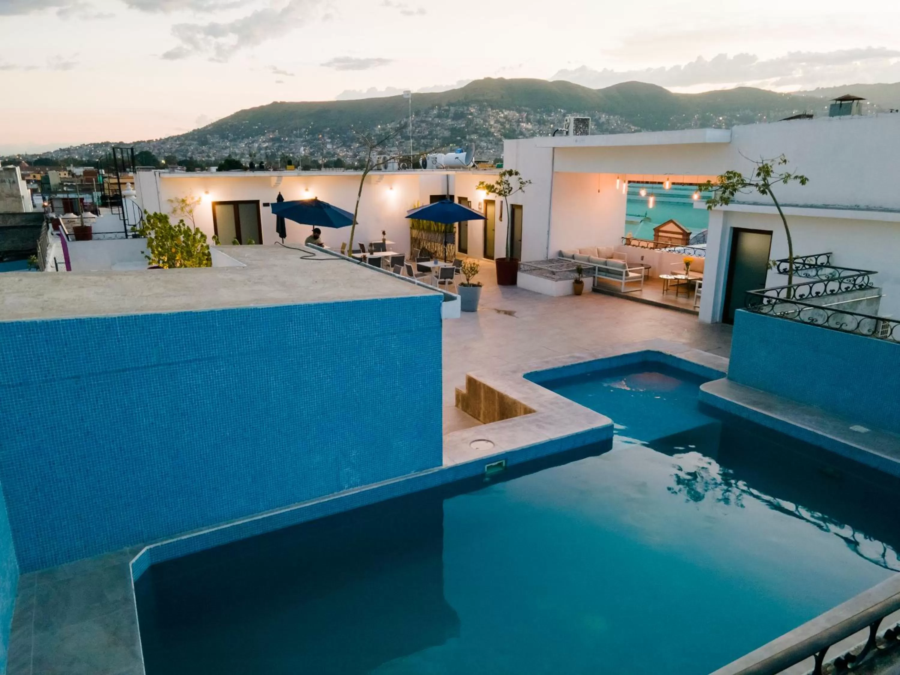 Pool view in Suites de La Parra