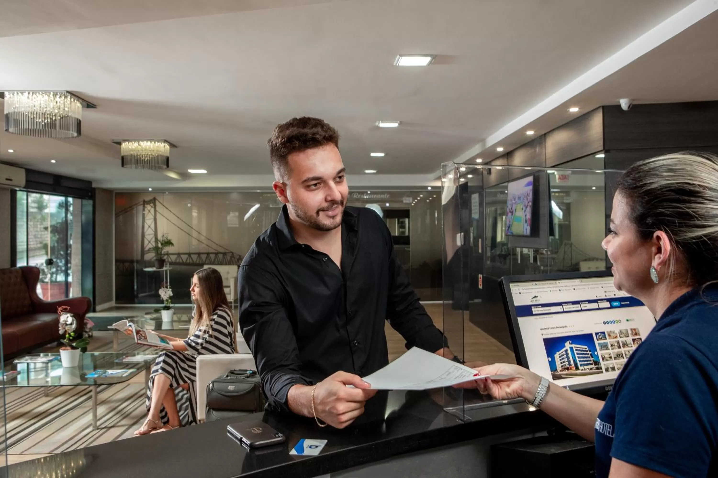 Lobby or reception in Iate Hotel Centro Florianópolis