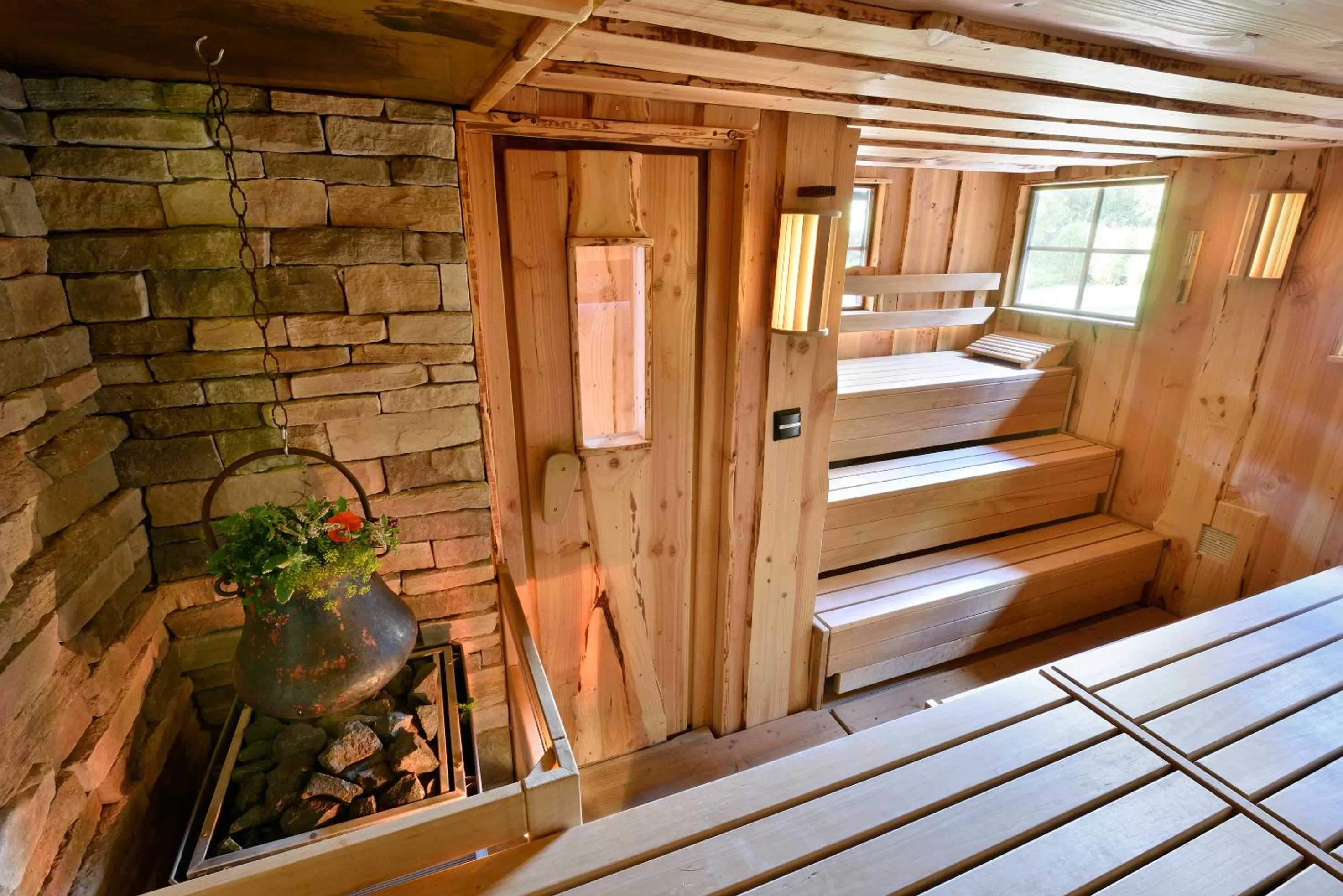 Sauna in Köhlers Forsthaus Wellness & Genuss Hotel