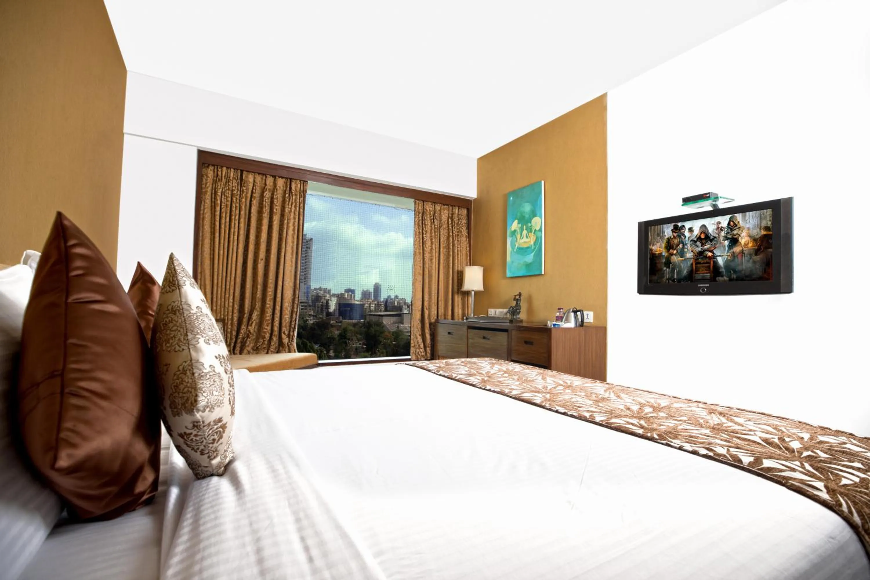 Bedroom, Bed in Yogi Executive, Navi Mumbai