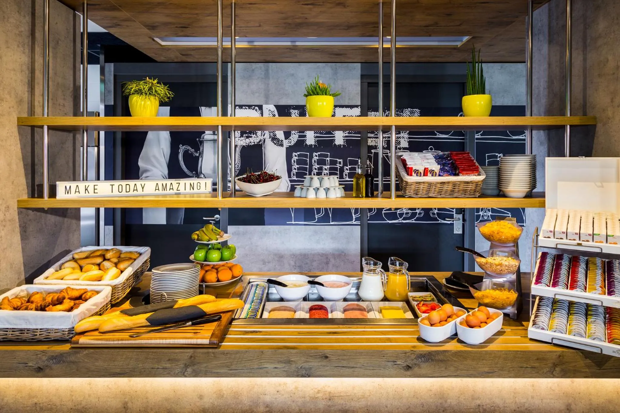 Buffet breakfast in ibis budget Stein Maastricht