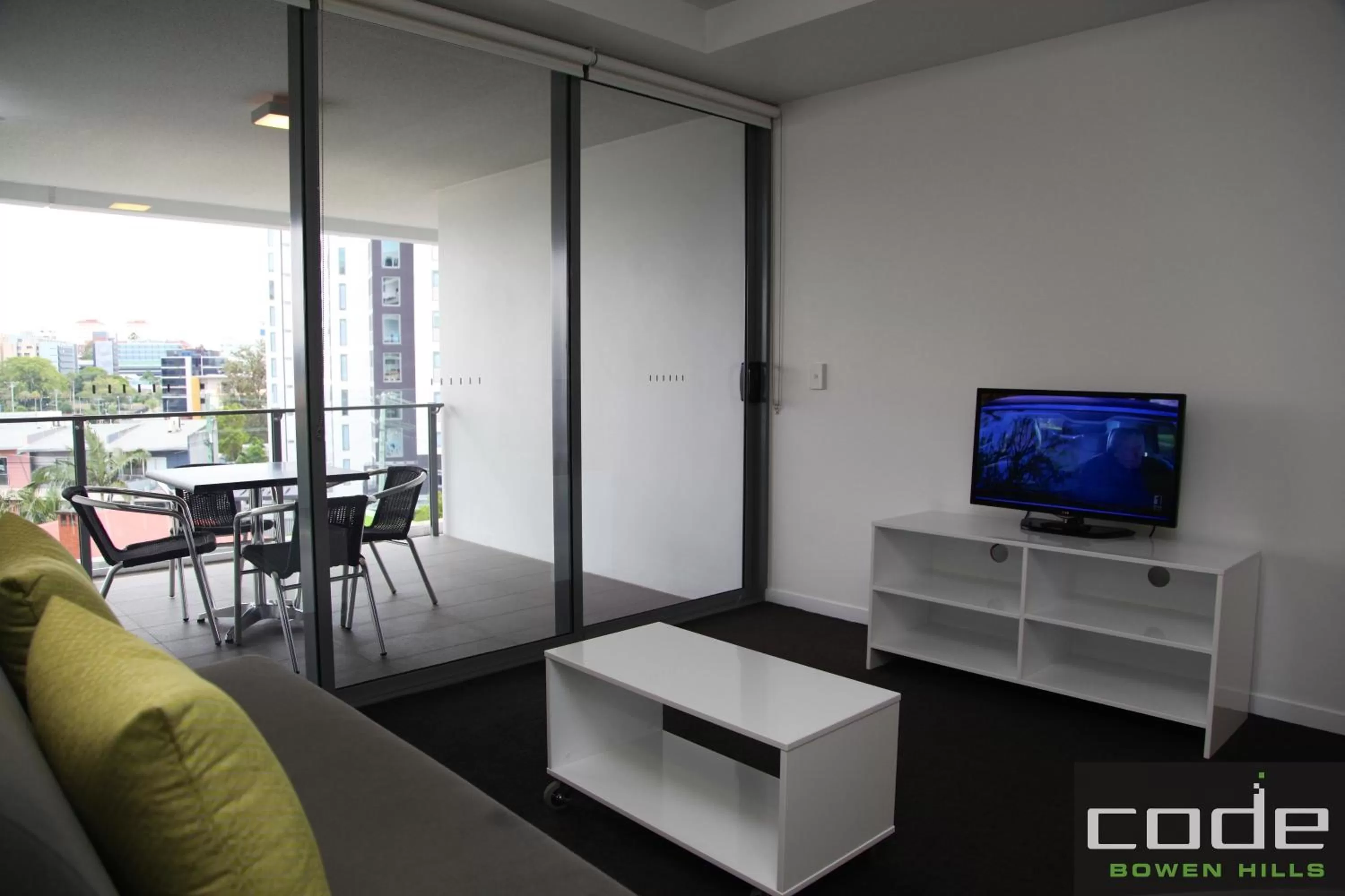 Living room in Code Apartments