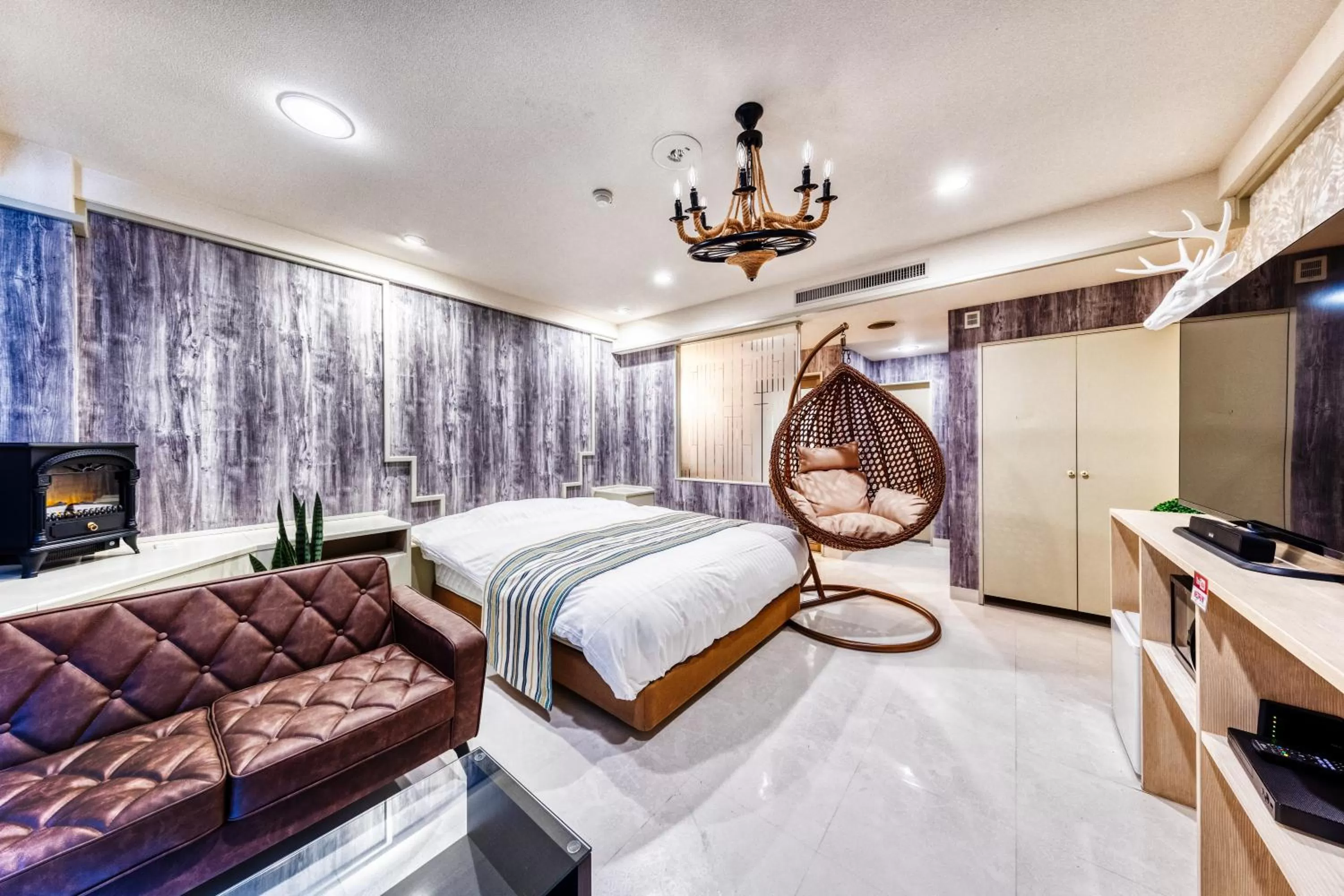 Bed in Hotel Lotus Morioka -Adult Only