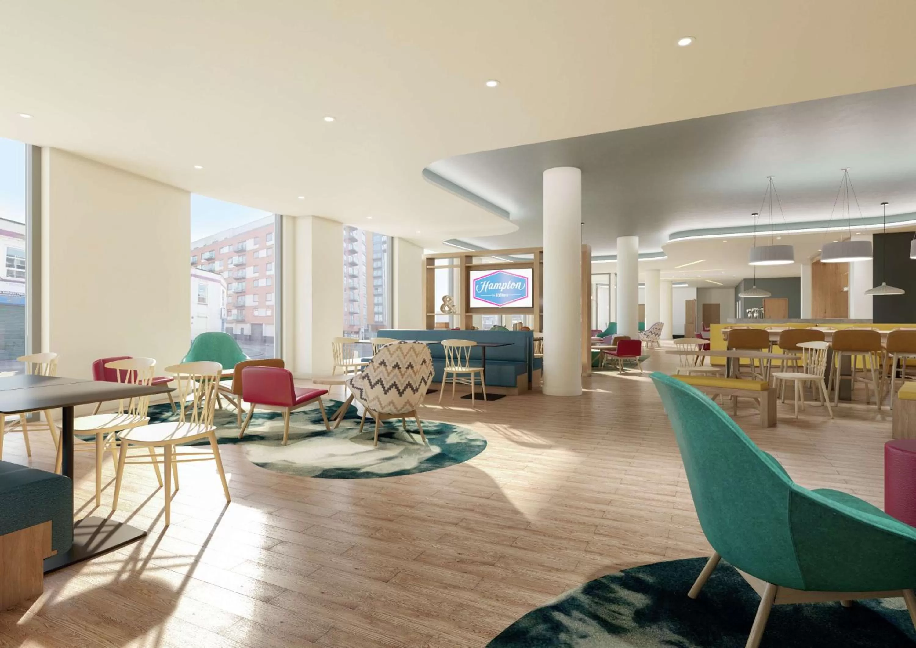 Living room in Hampton By Hilton Manchester Northern Quarter