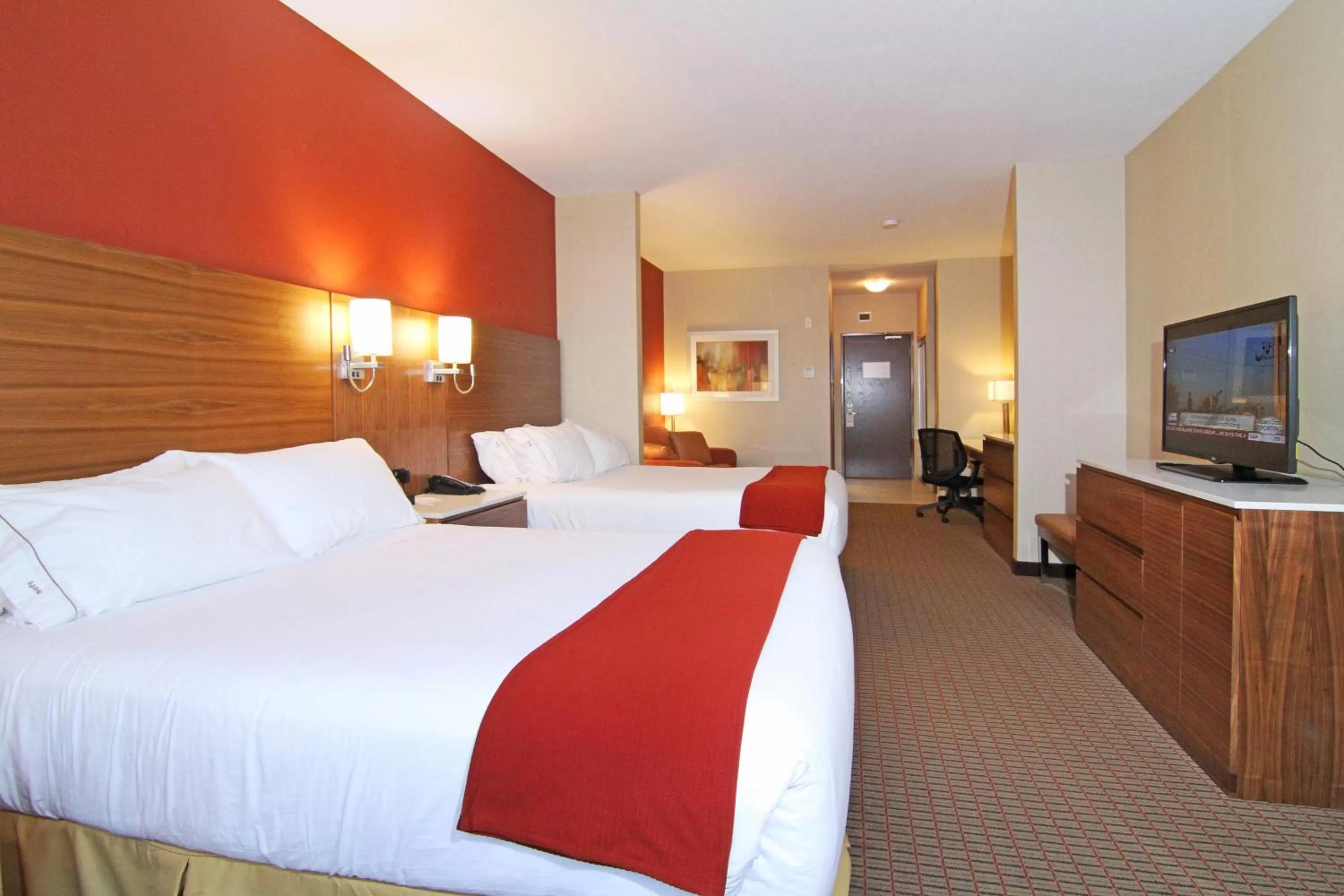 Photo of the whole room, Bed in Holiday Inn Express and Suites Calgary University by IHG