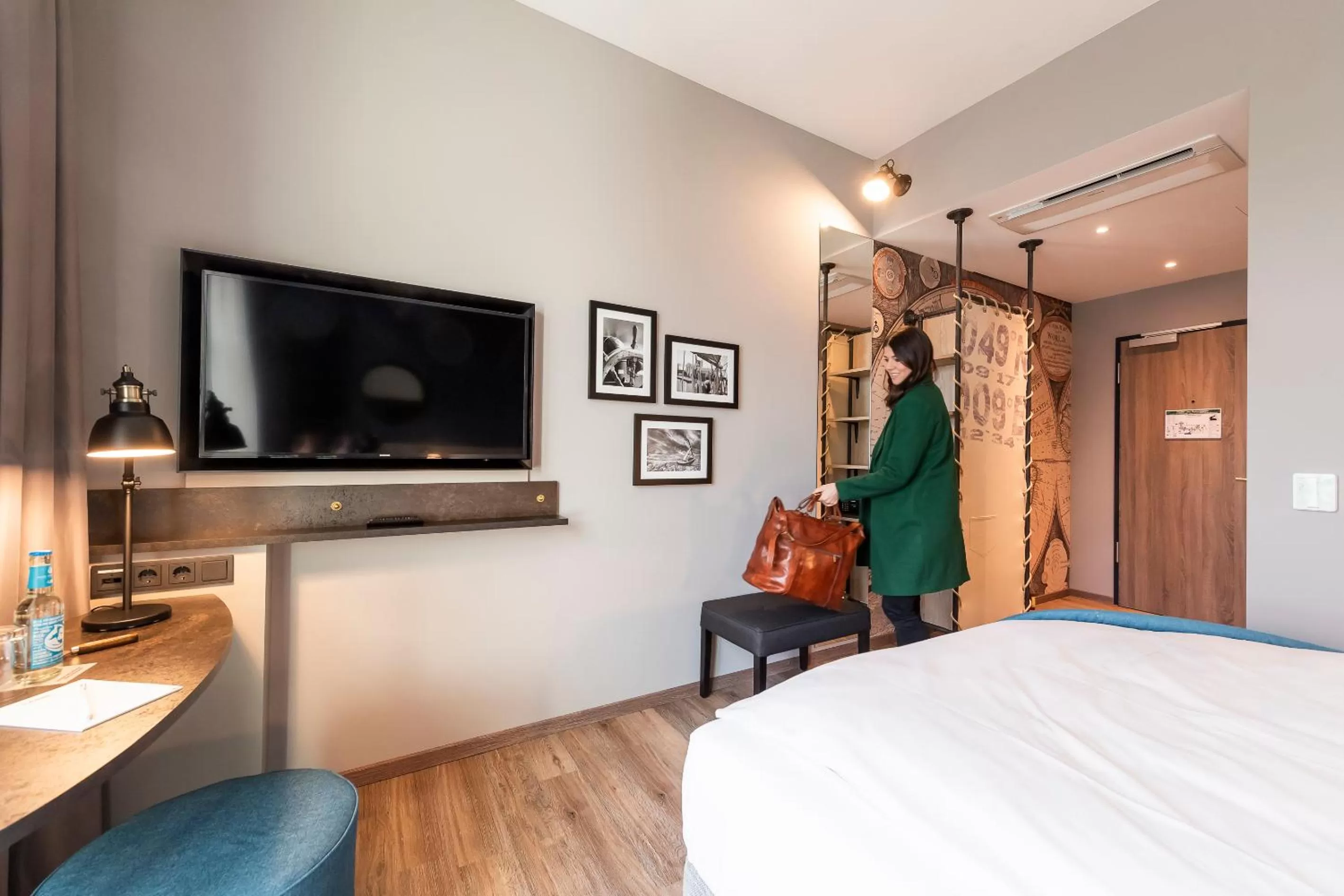 Photo of the whole room, Bed in HARBR. hotel Heilbronn