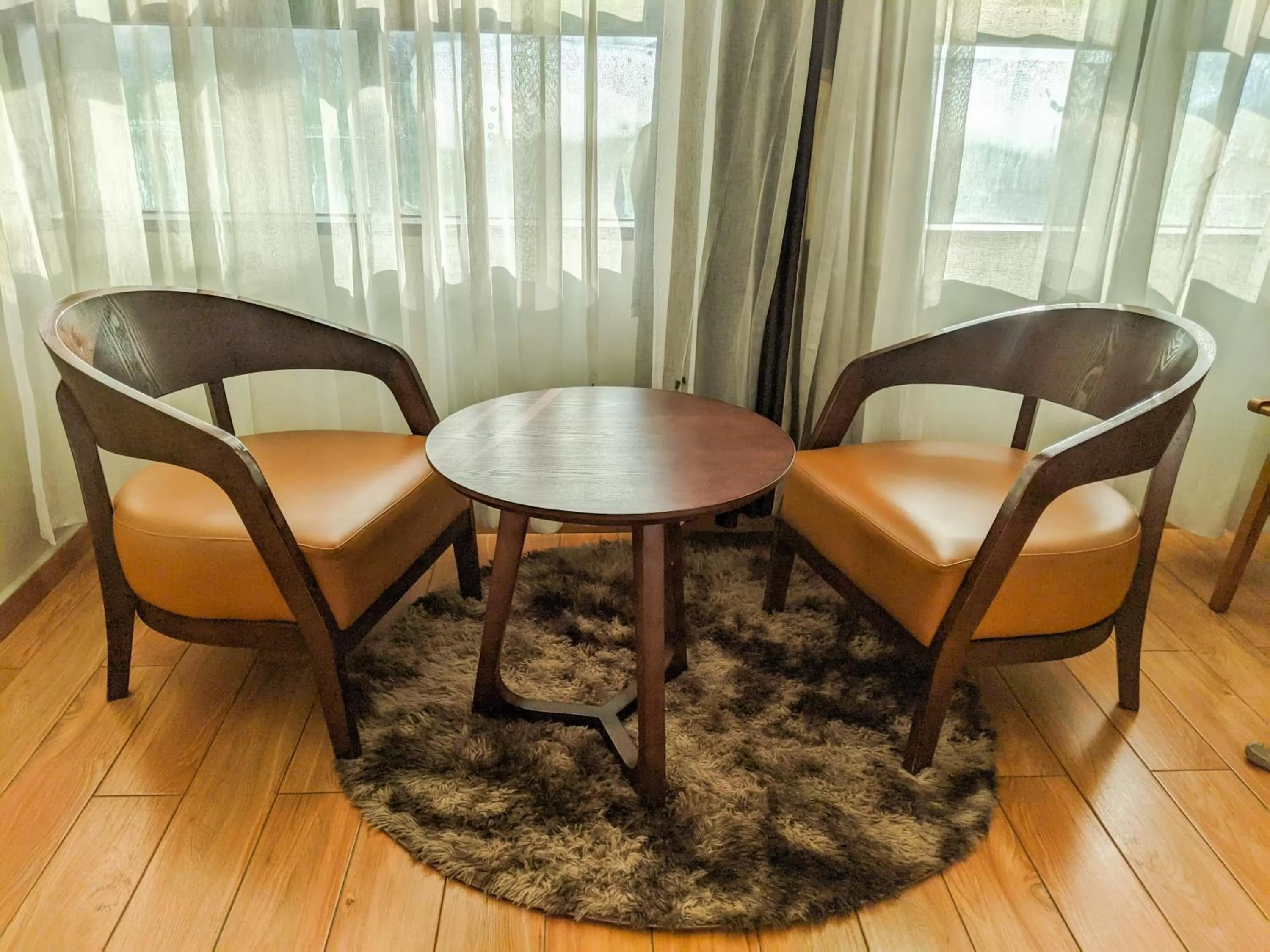 Seating area in Valiha Hotel Antananarivo