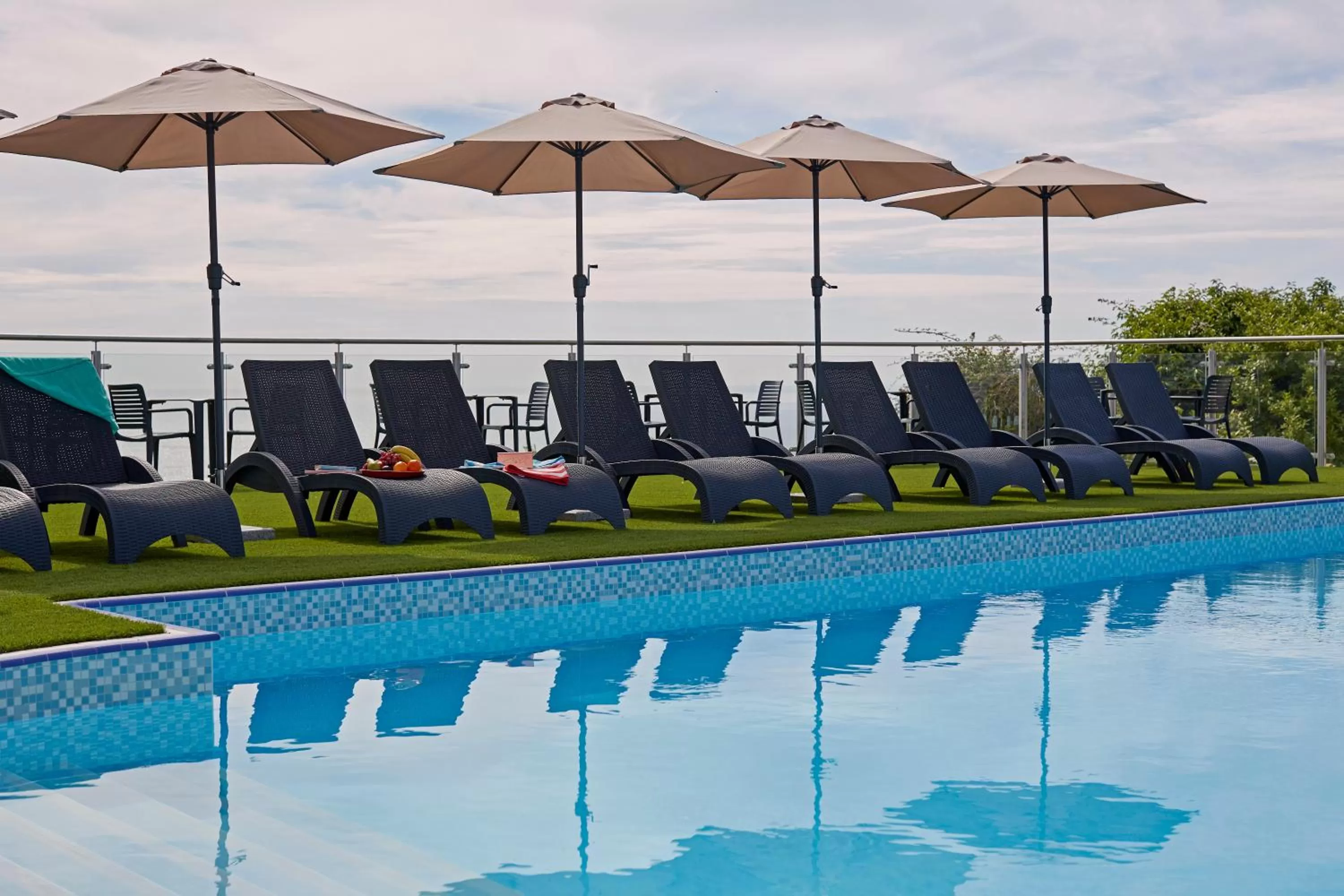 Swimming pool in Luccombe Hall Hotel