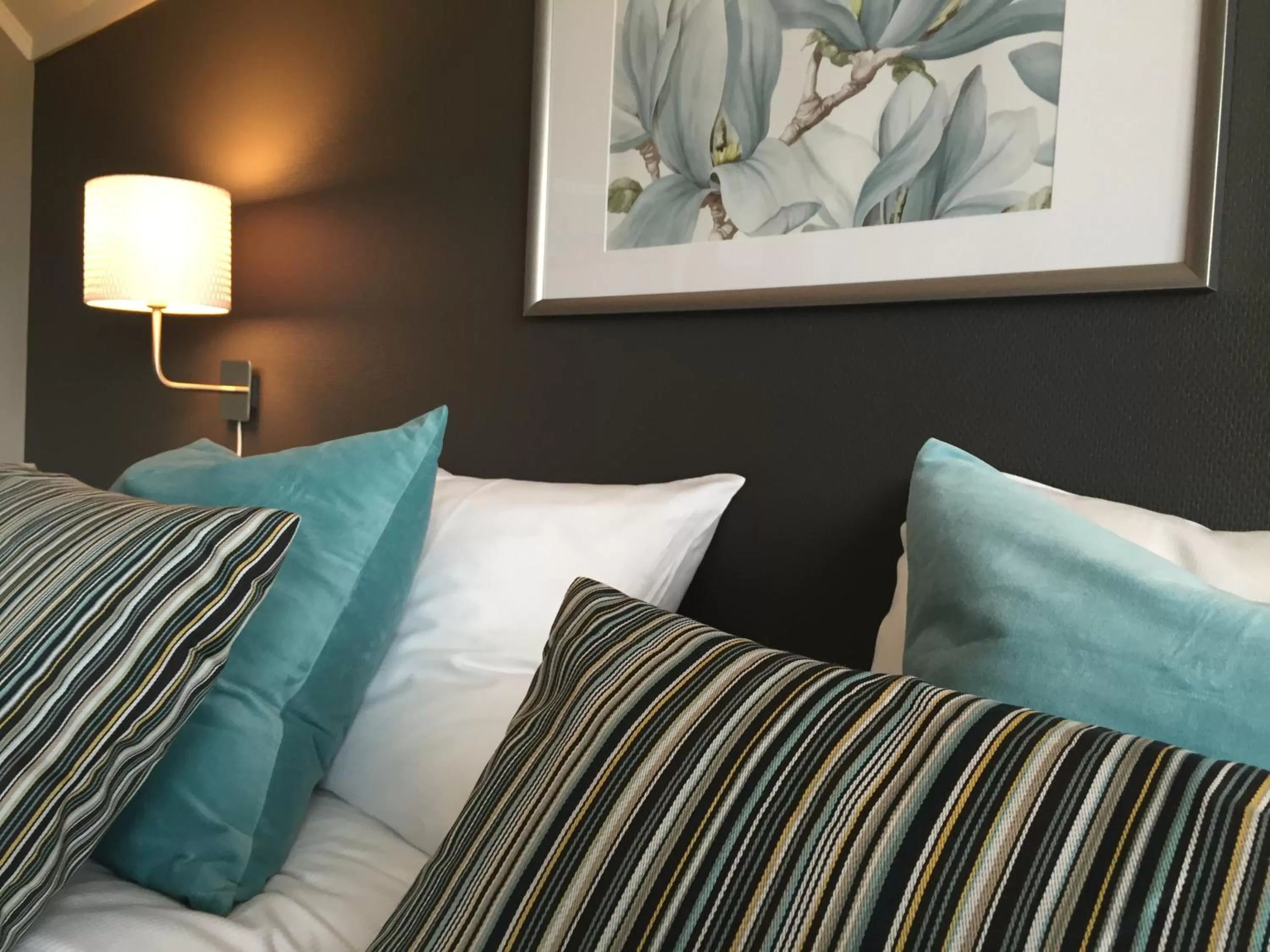 Decorative detail, Bed in Kongsvinger Budget Hotel