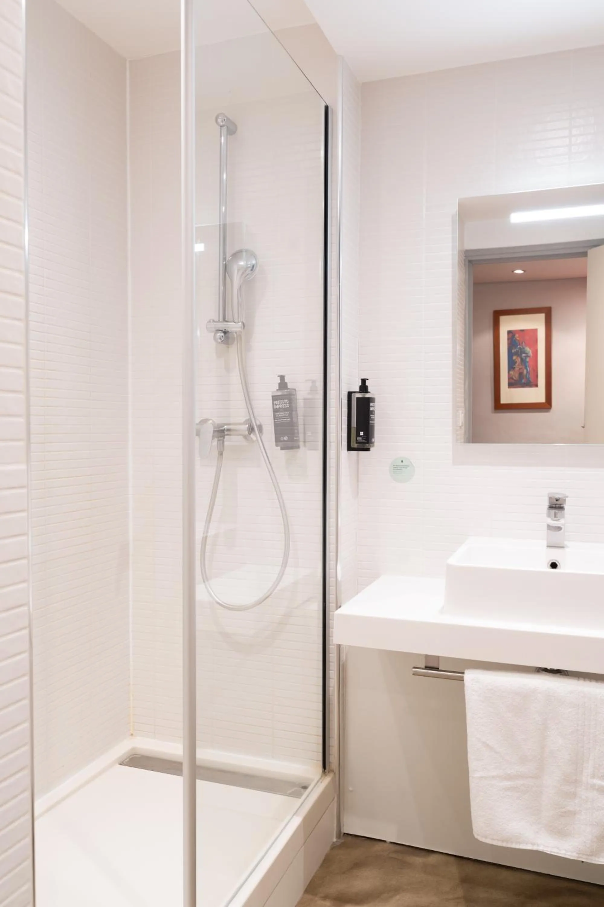 Shower in ibis Styles Lyon Sud Vienne
