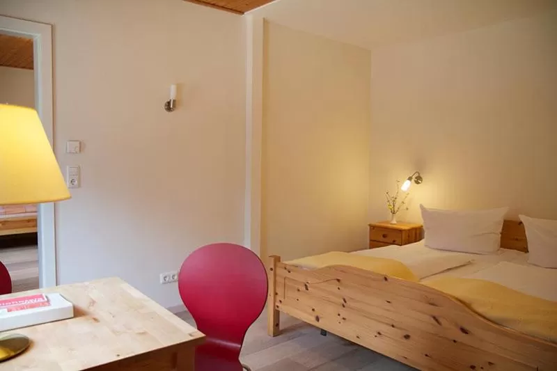 Bed in Biohotel Spöktal