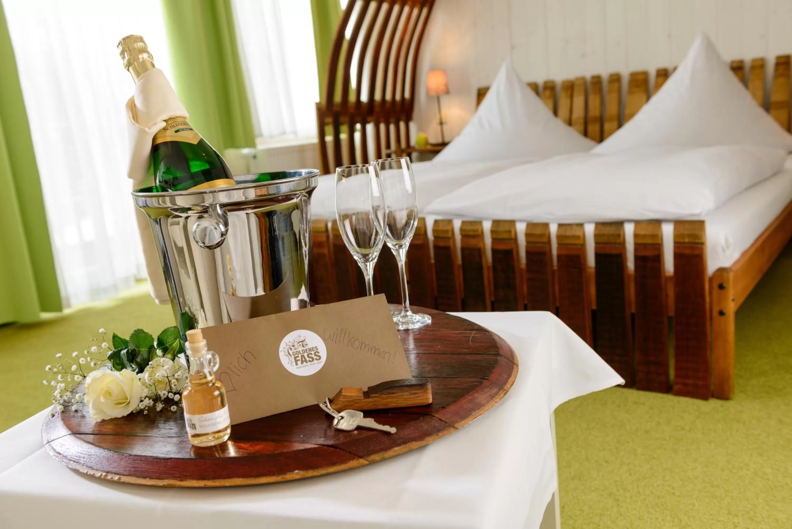 Photo of the whole room, Bed in Hotel Wellness Goldenes Fass Meißen