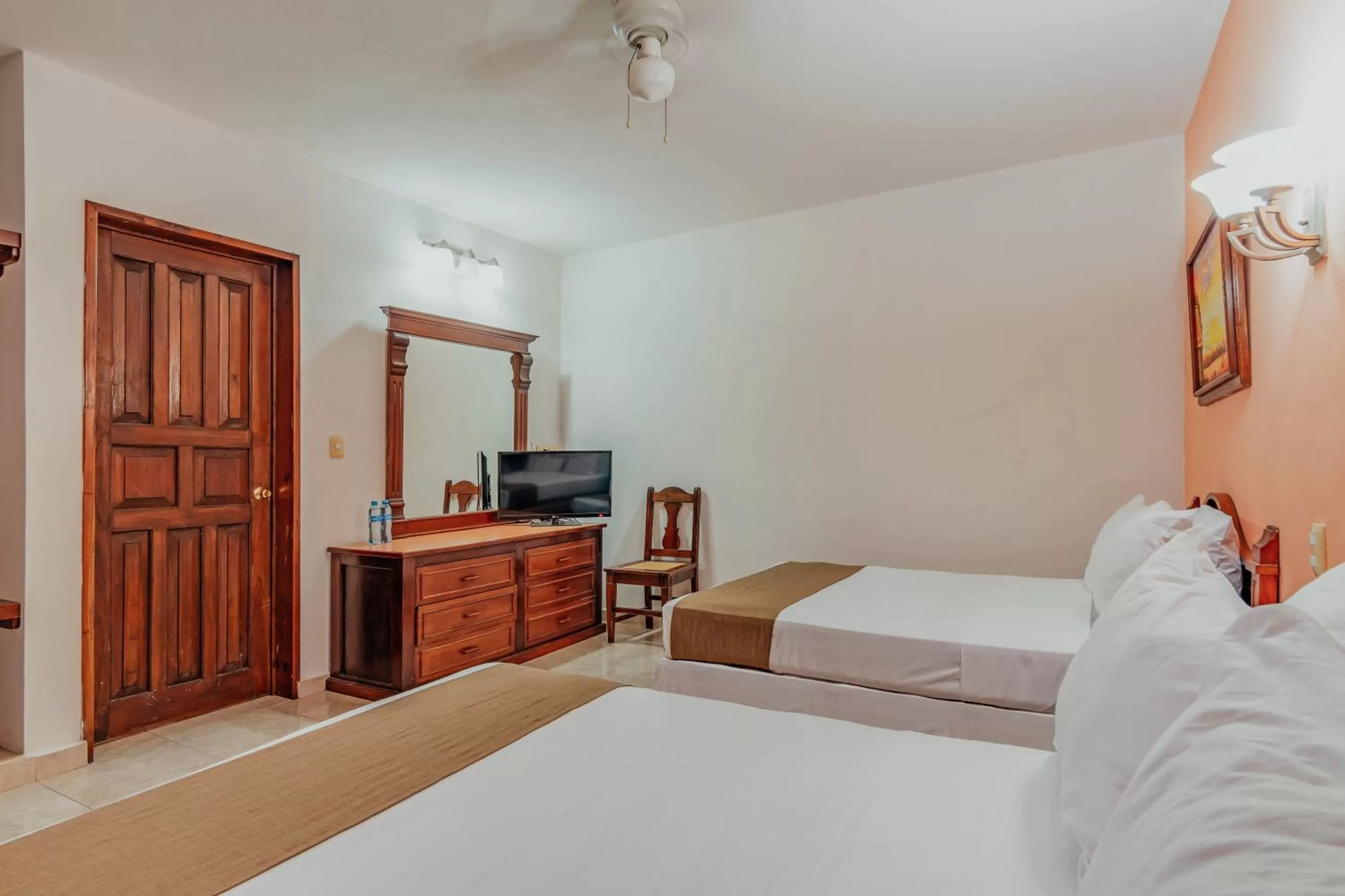 Bed in Hotel Santa María Mérida