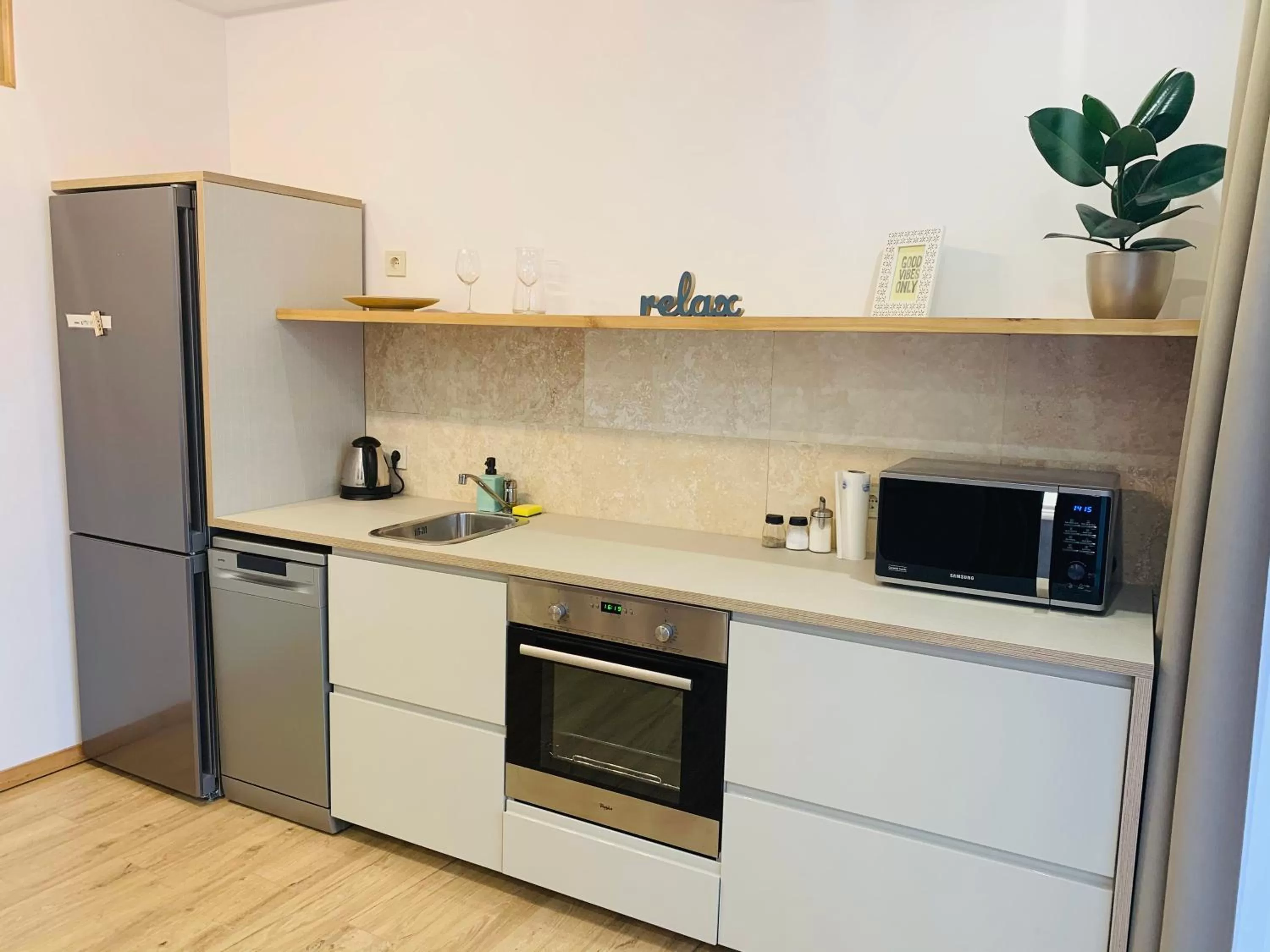 Kitchen or kitchenette in Egria Apartments
