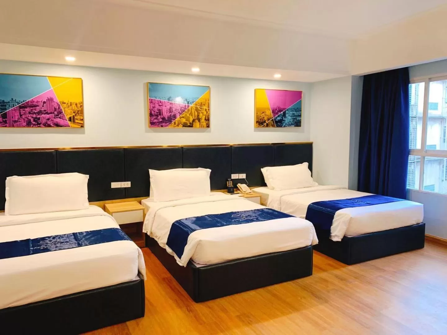 Bed in Sapphire Hotel Silom Bangkok