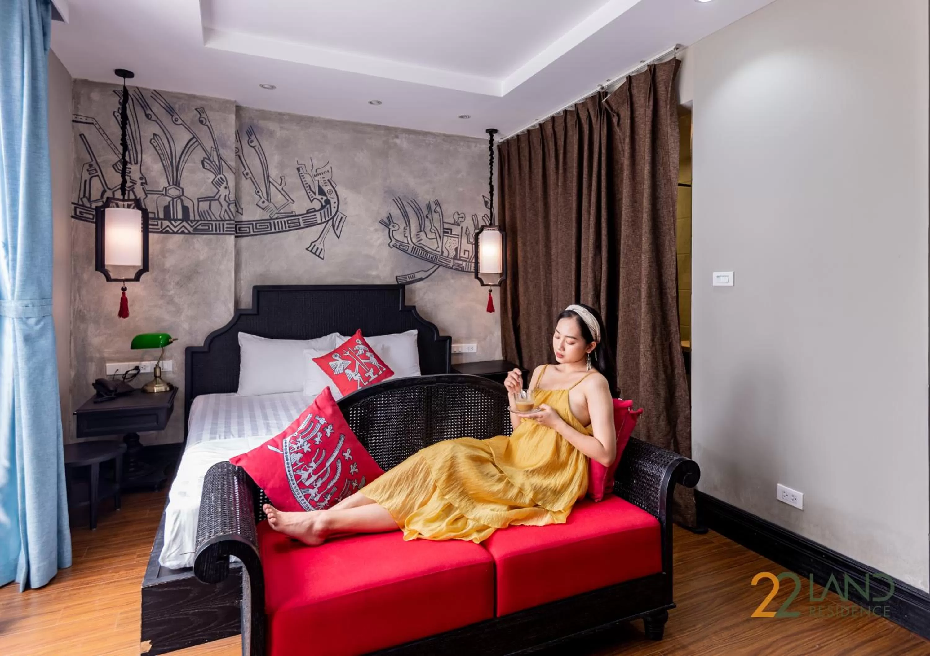 Bed in 22Land Residence Hotel & Spa 52 Ngo Huyen