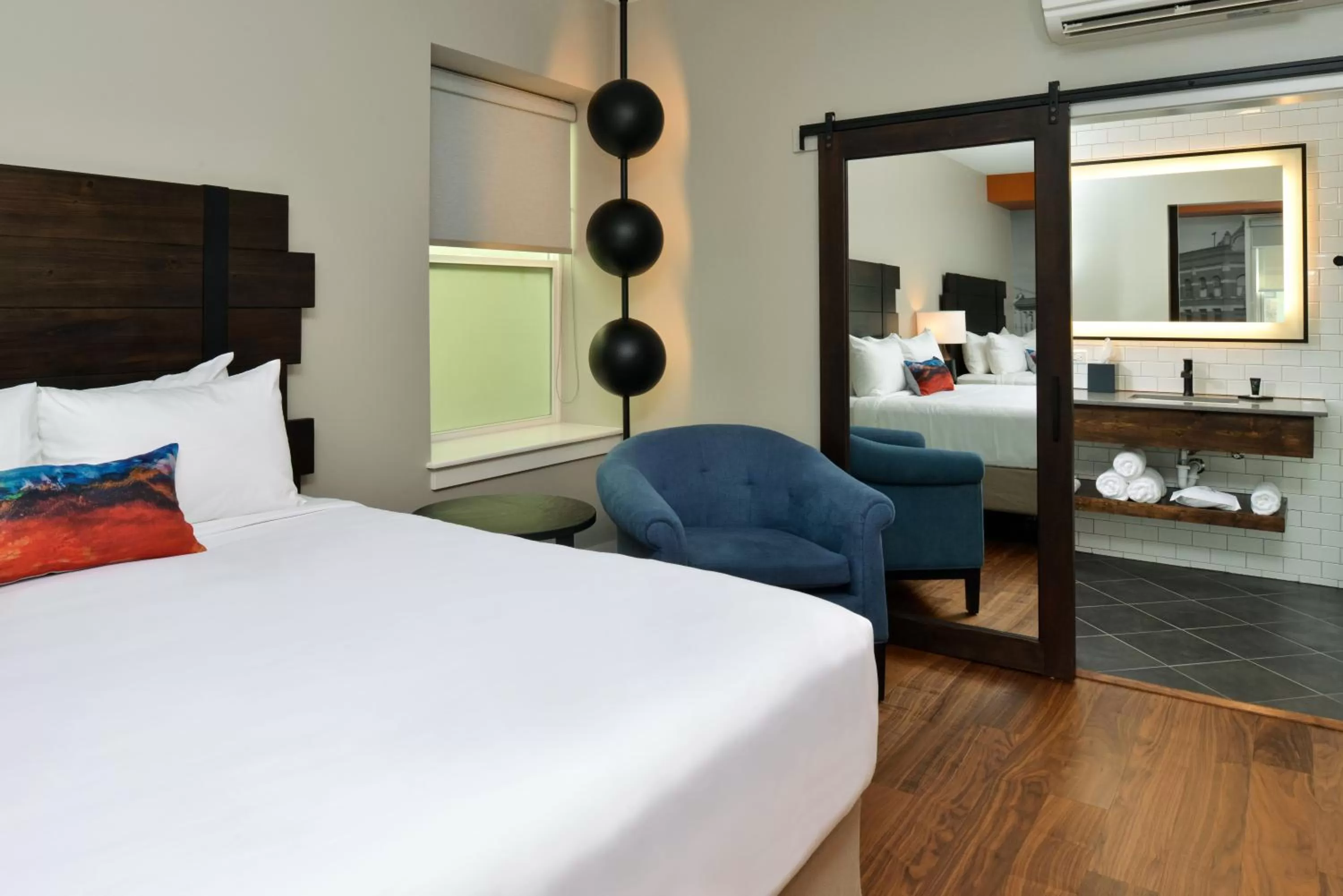 Bathroom, Bed in Hotel Indigo Spokane Downtown by IHG