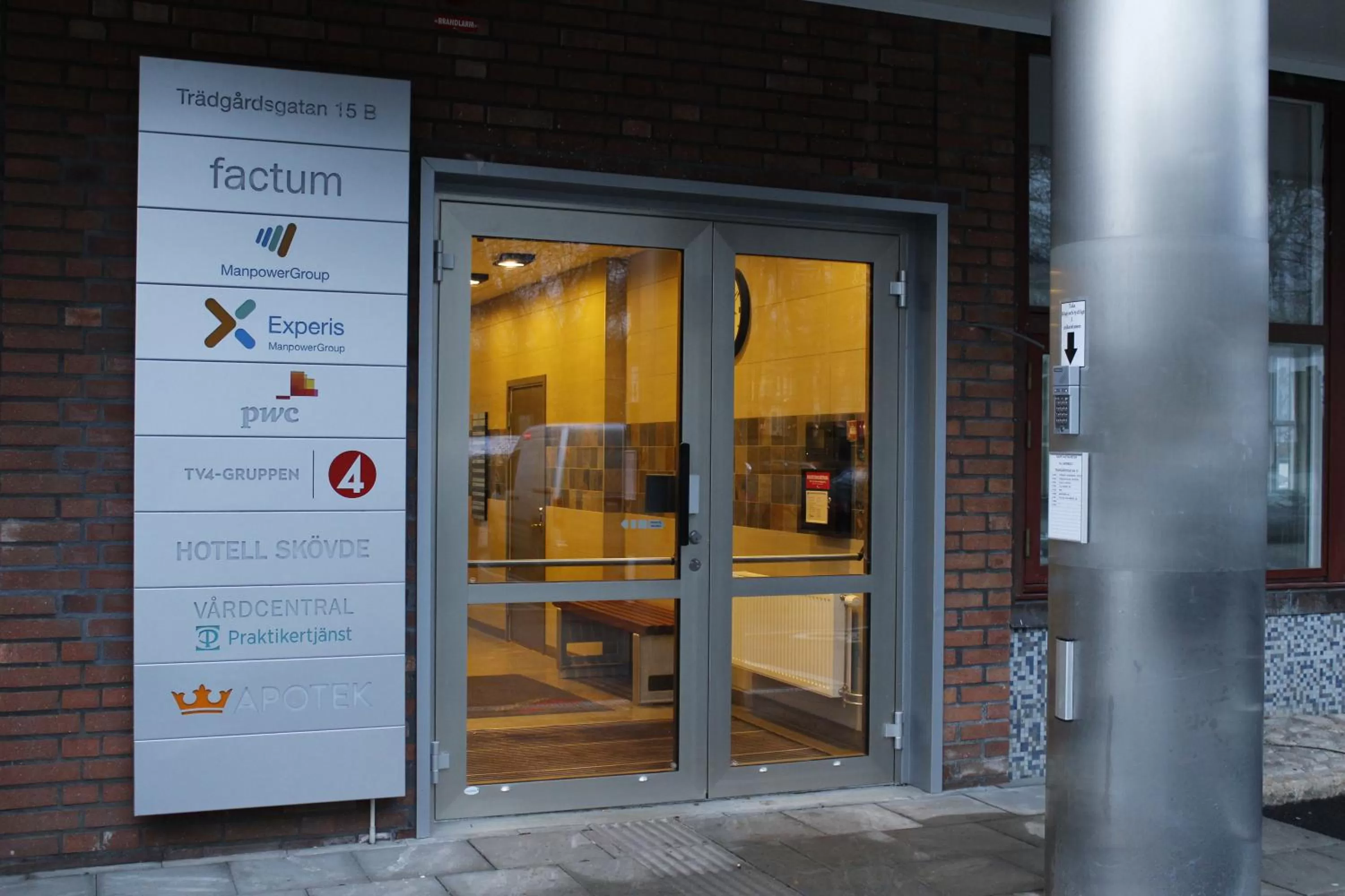 Facade/entrance in Hotell Skövde