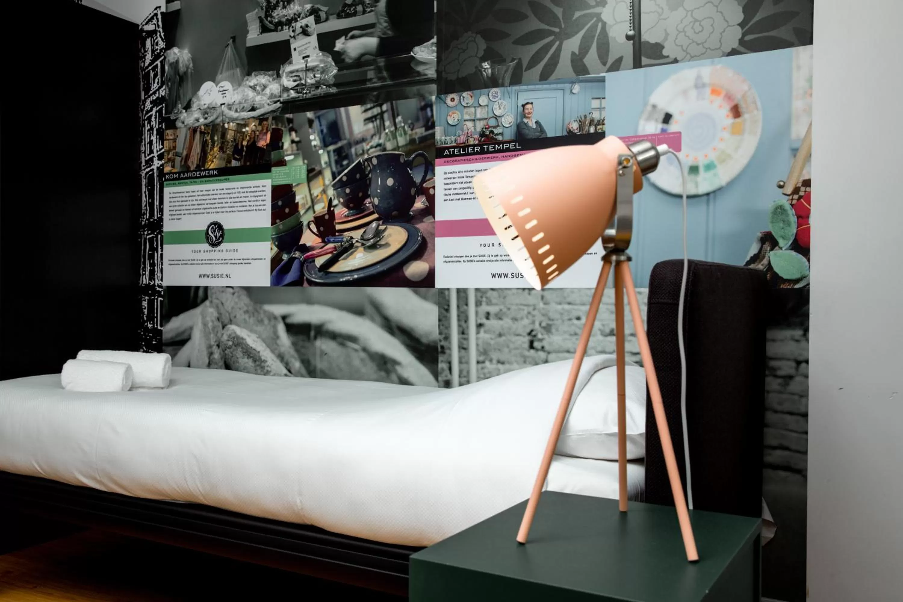 Bed in Qbic Amsterdam WTC