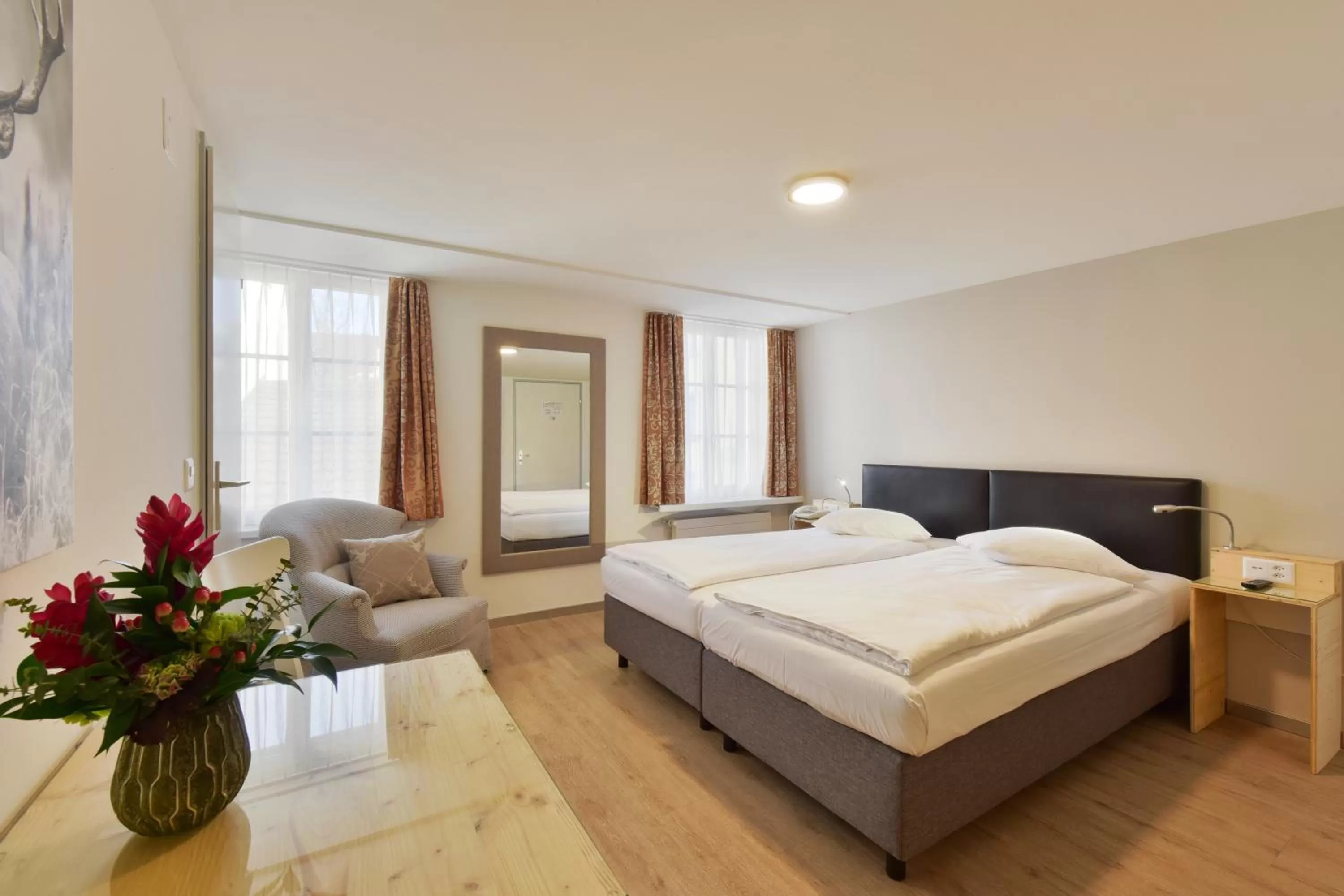 Photo of the whole room, Bed in Hotel Hirschen