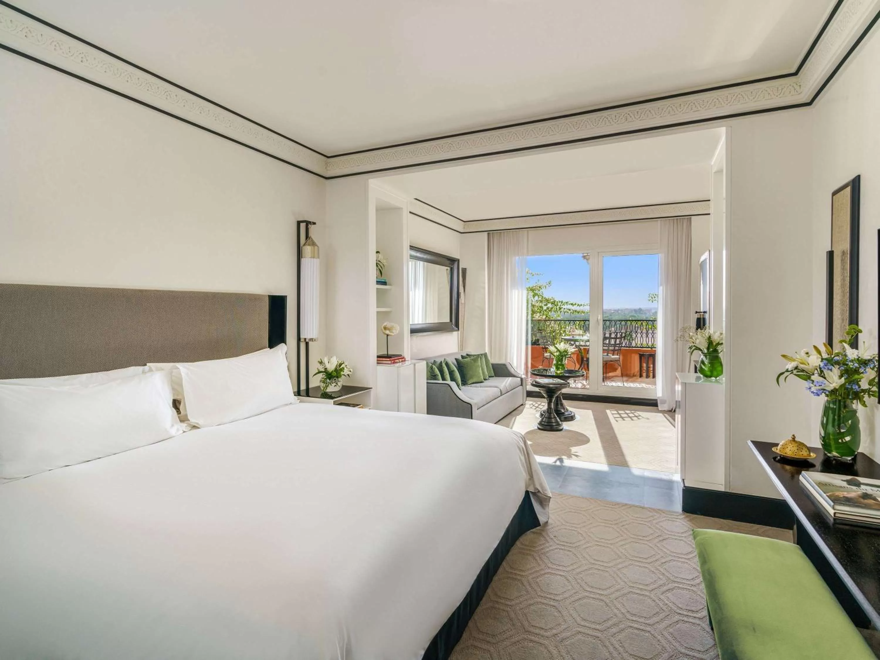 Property building, Bed in Sofitel Marrakech Lounge and Spa