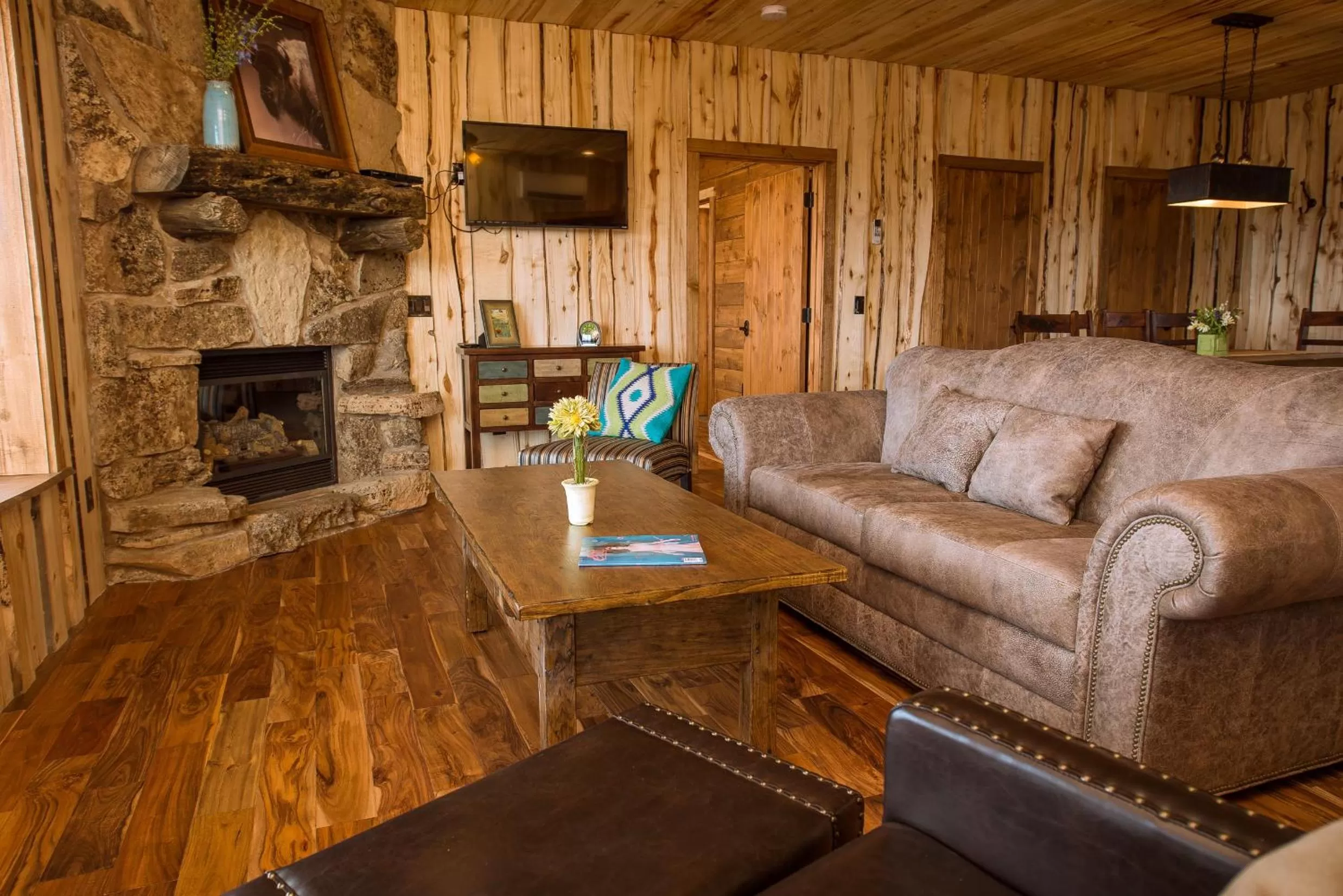 Living room in Zion Mountain Ranch
