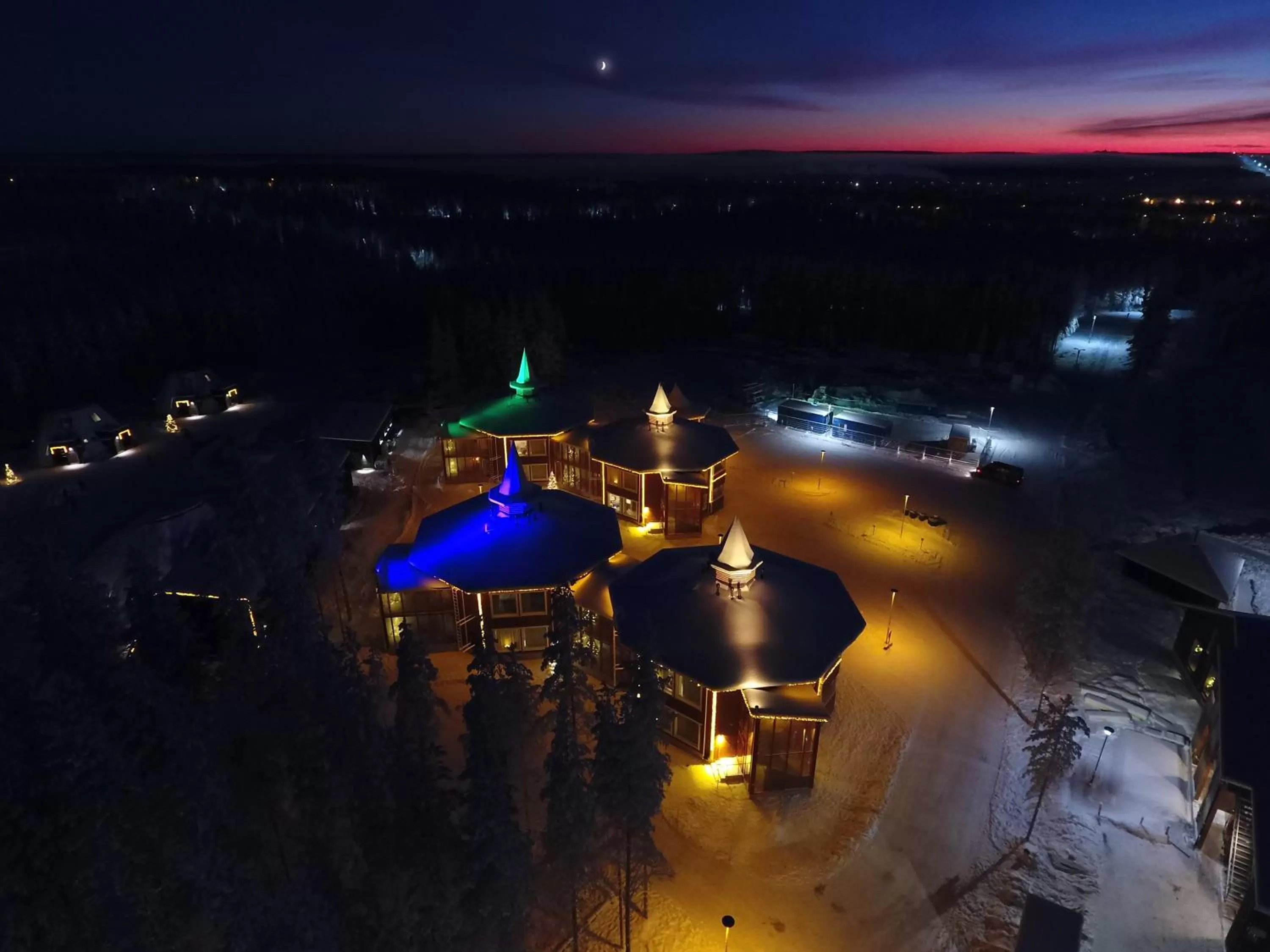 Bird's eye view in Santa Claus Holiday Village