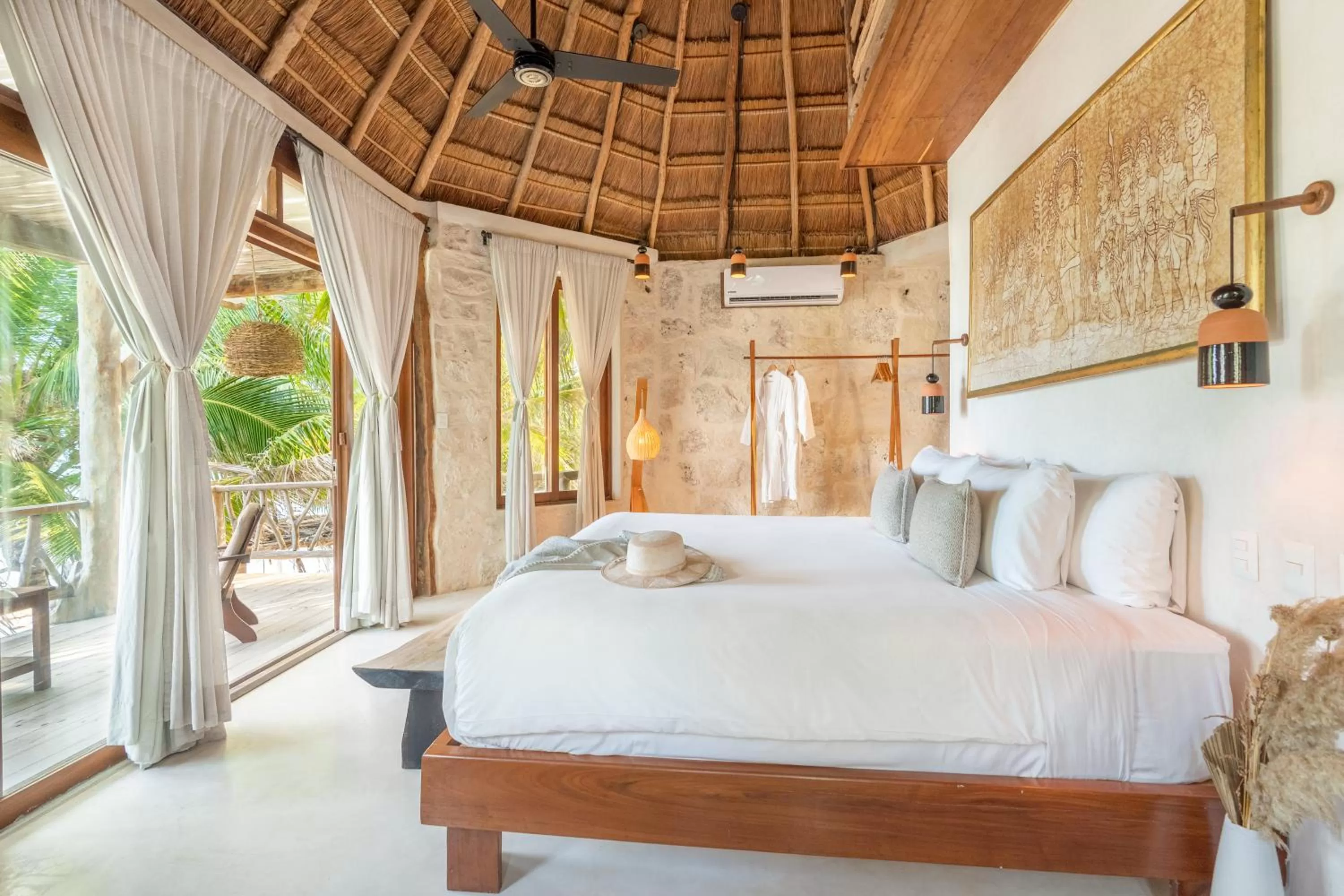 Bed in Casa Ganesh Tulum-Beachfront hotel by Ahau Collection