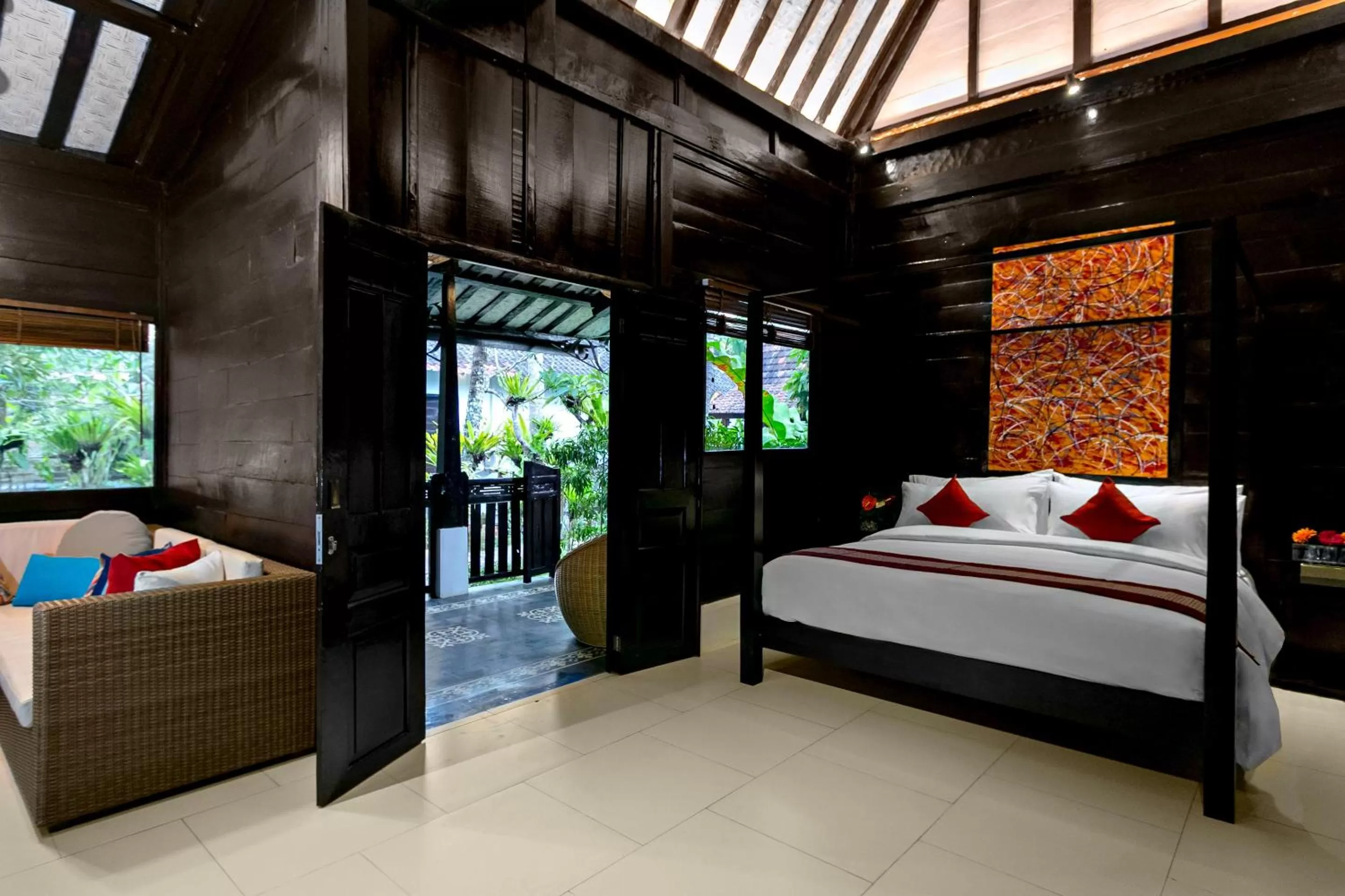 Balcony/Terrace, Bed in Canvas Escape Resort