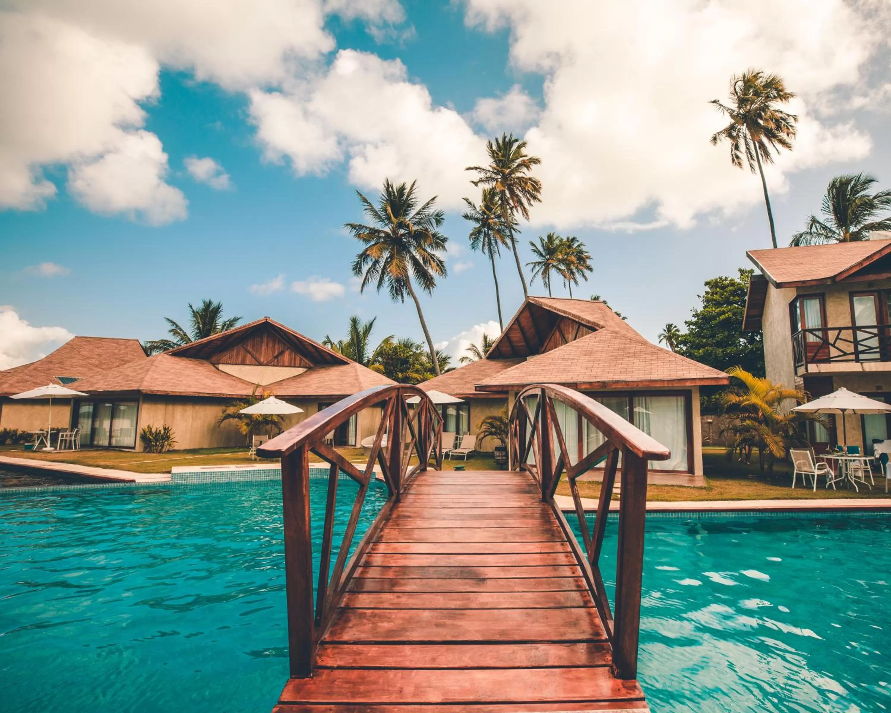 Pool view in Pousada Rangai