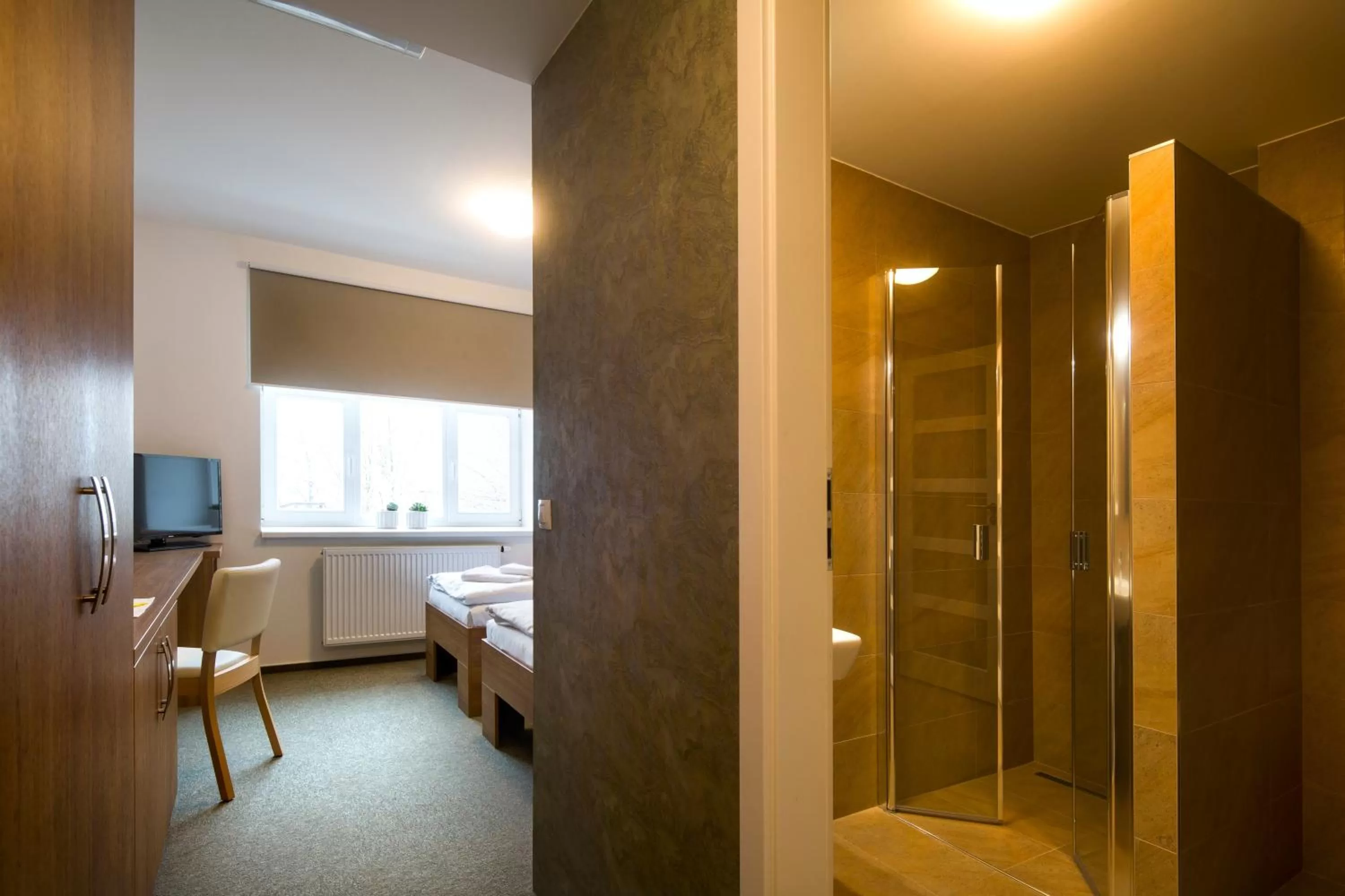 Communal lounge/ TV room, Bed in Penzion Panský dvůr Telč