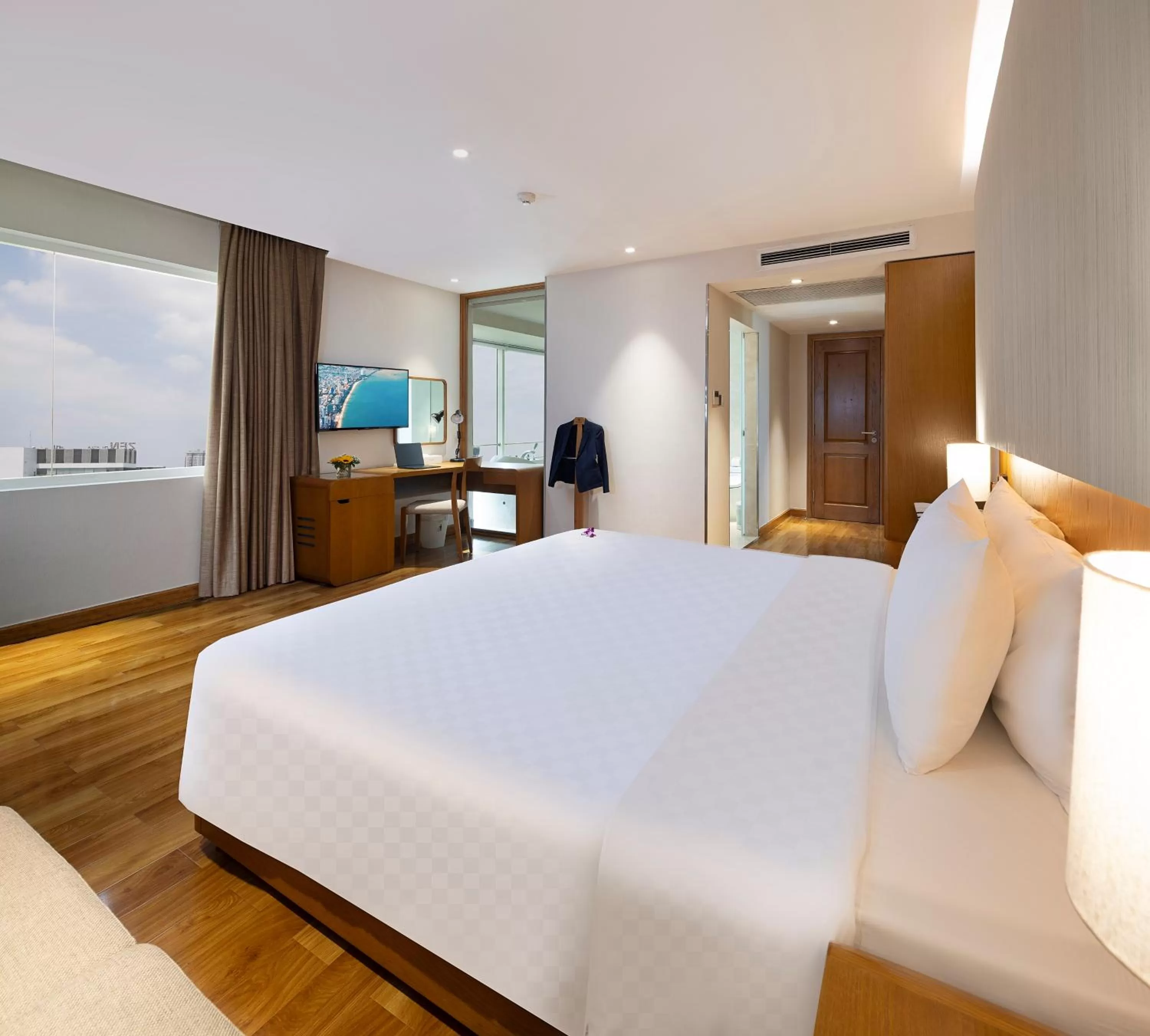 View (from property/room), Bed in Harmony Saigon Hotel & Spa