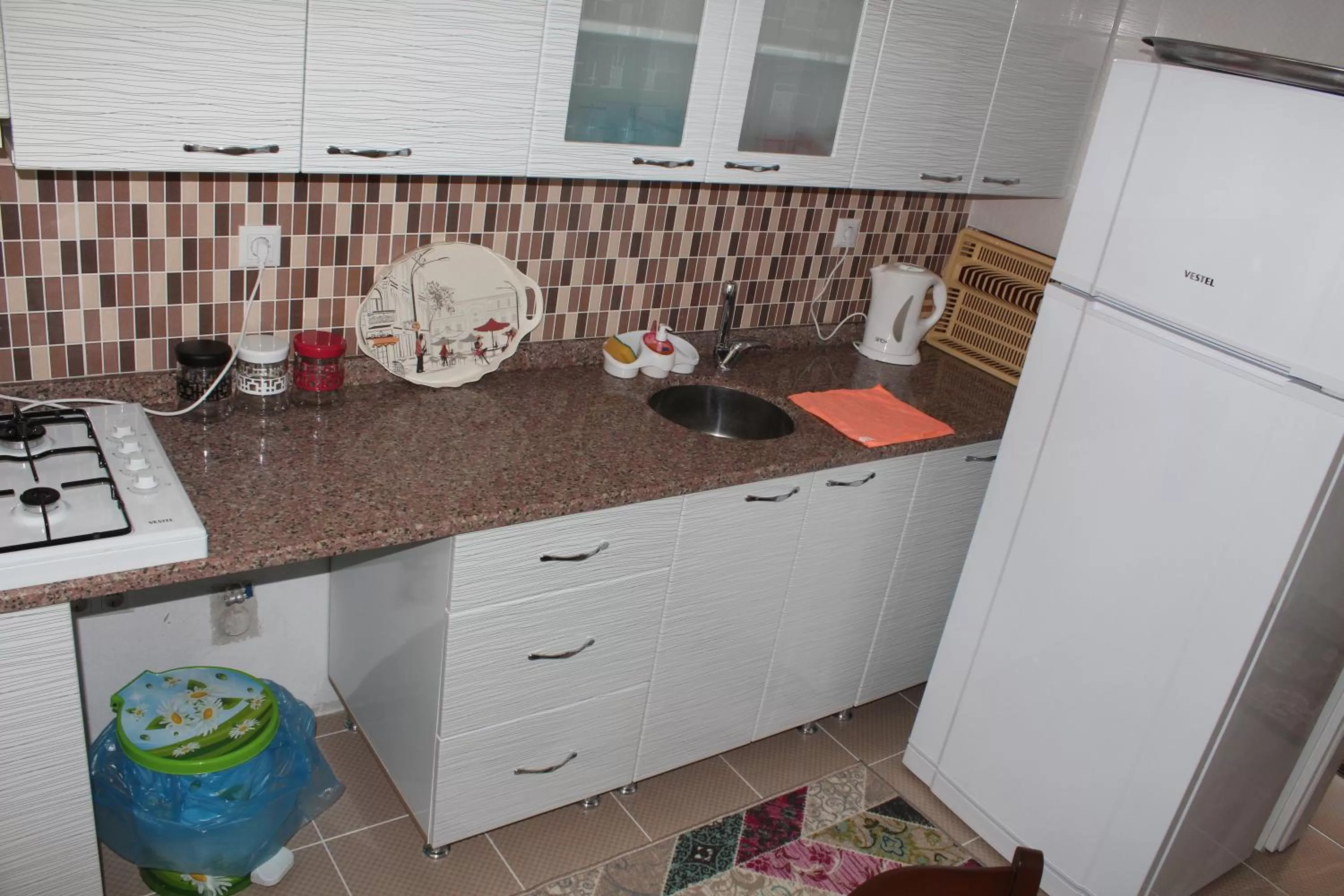 Kitchen or kitchenette in Konaklar Apart Premium