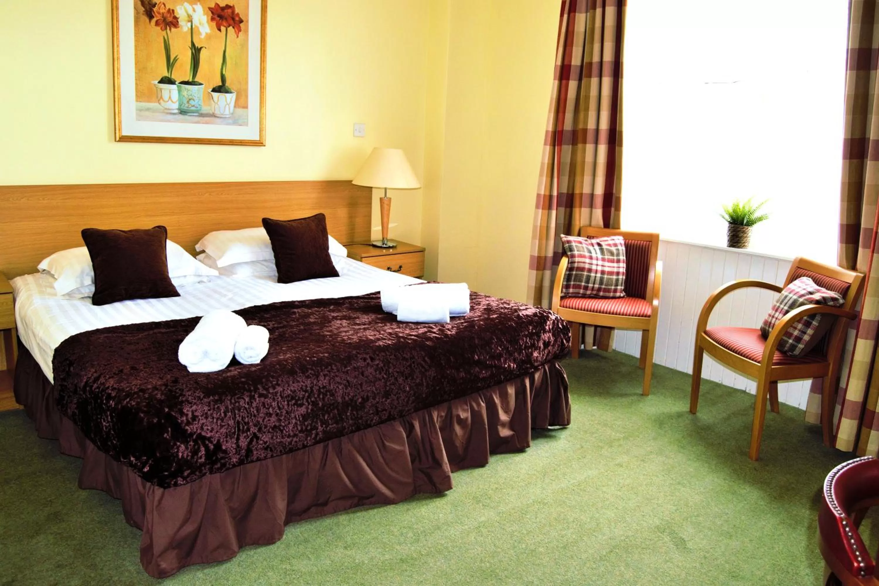 Bed in Bridge of Cally Hotel
