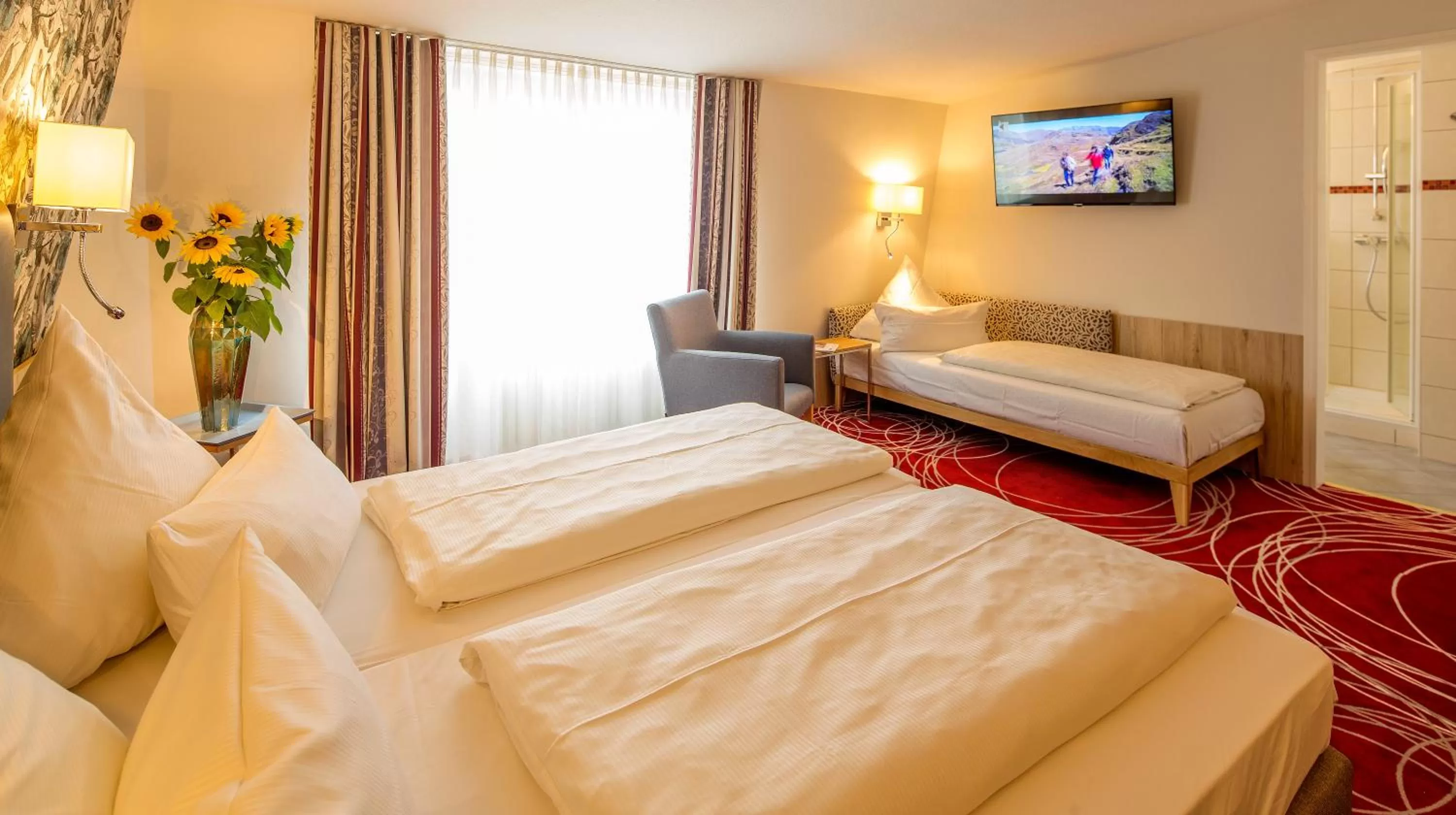 Photo of the whole room, Bed in Hotel Löwengarten