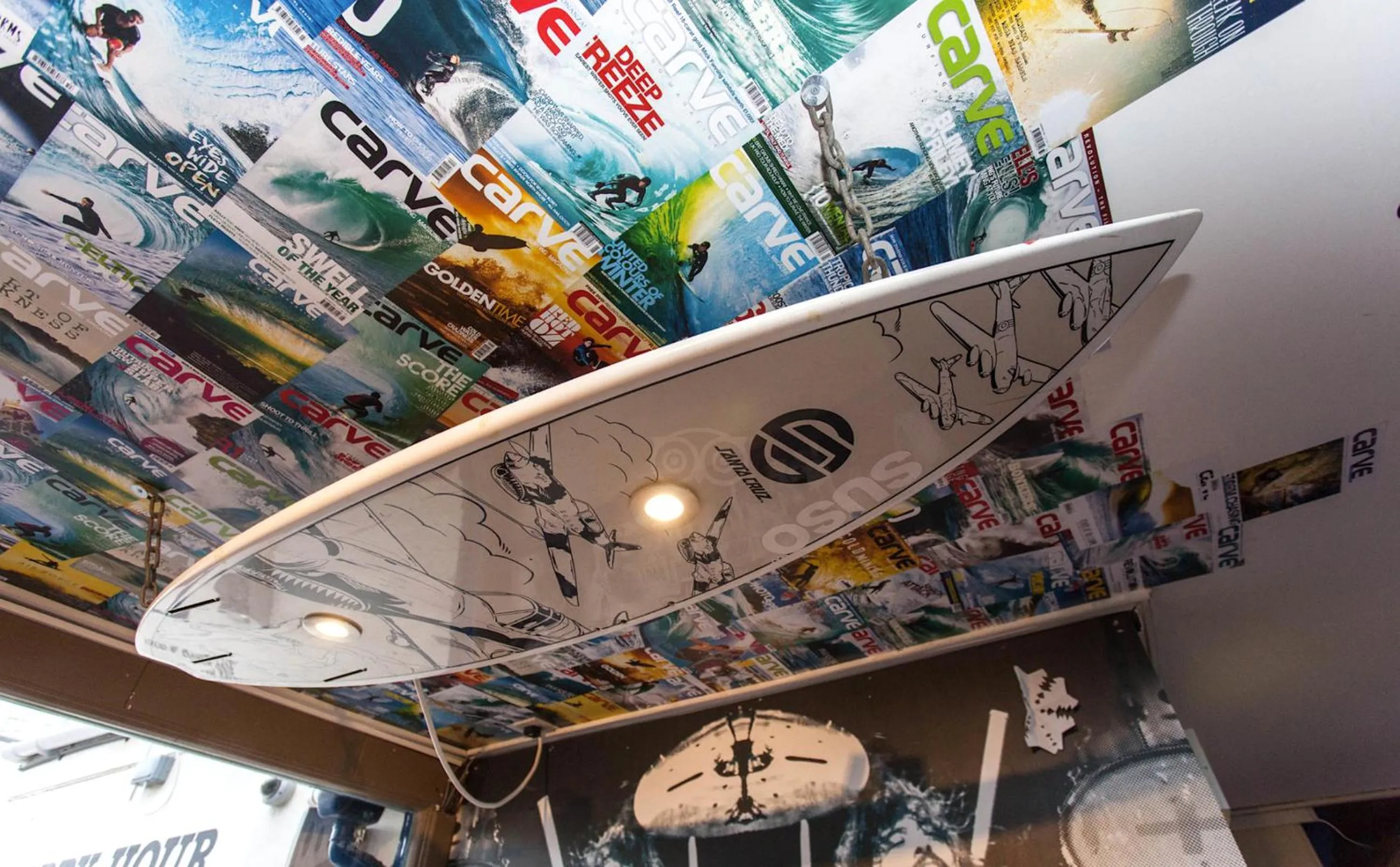 Decorative detail in St Christopher's Inn Newquay