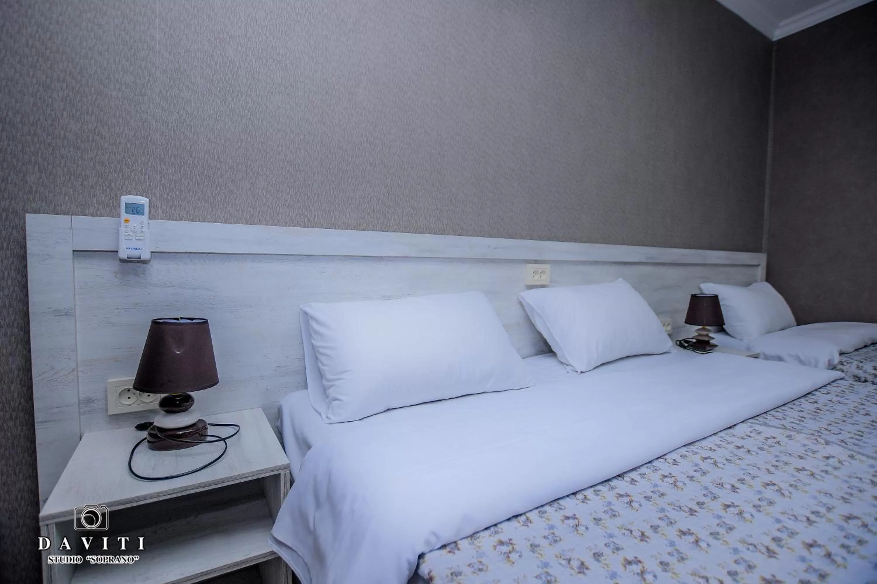 Bed in Hotel Tskhumi