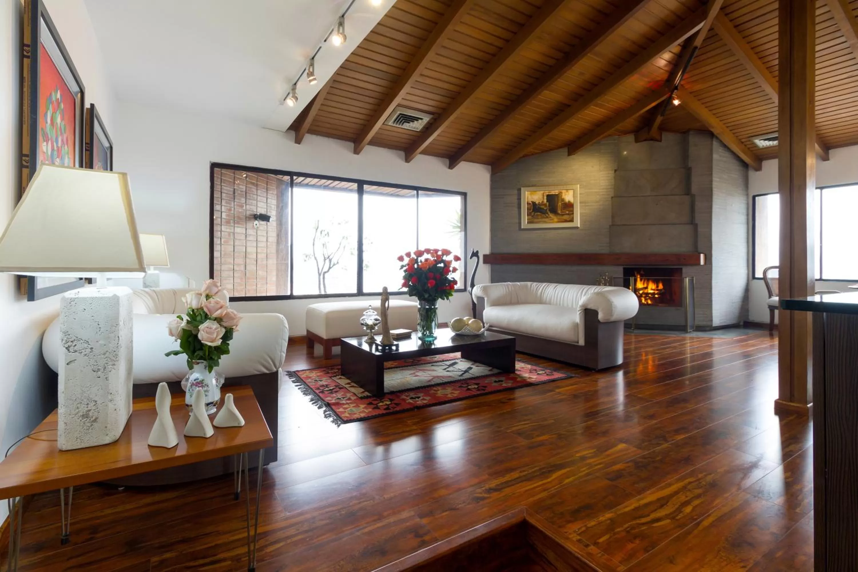 Living room in The Penthouse Lodge